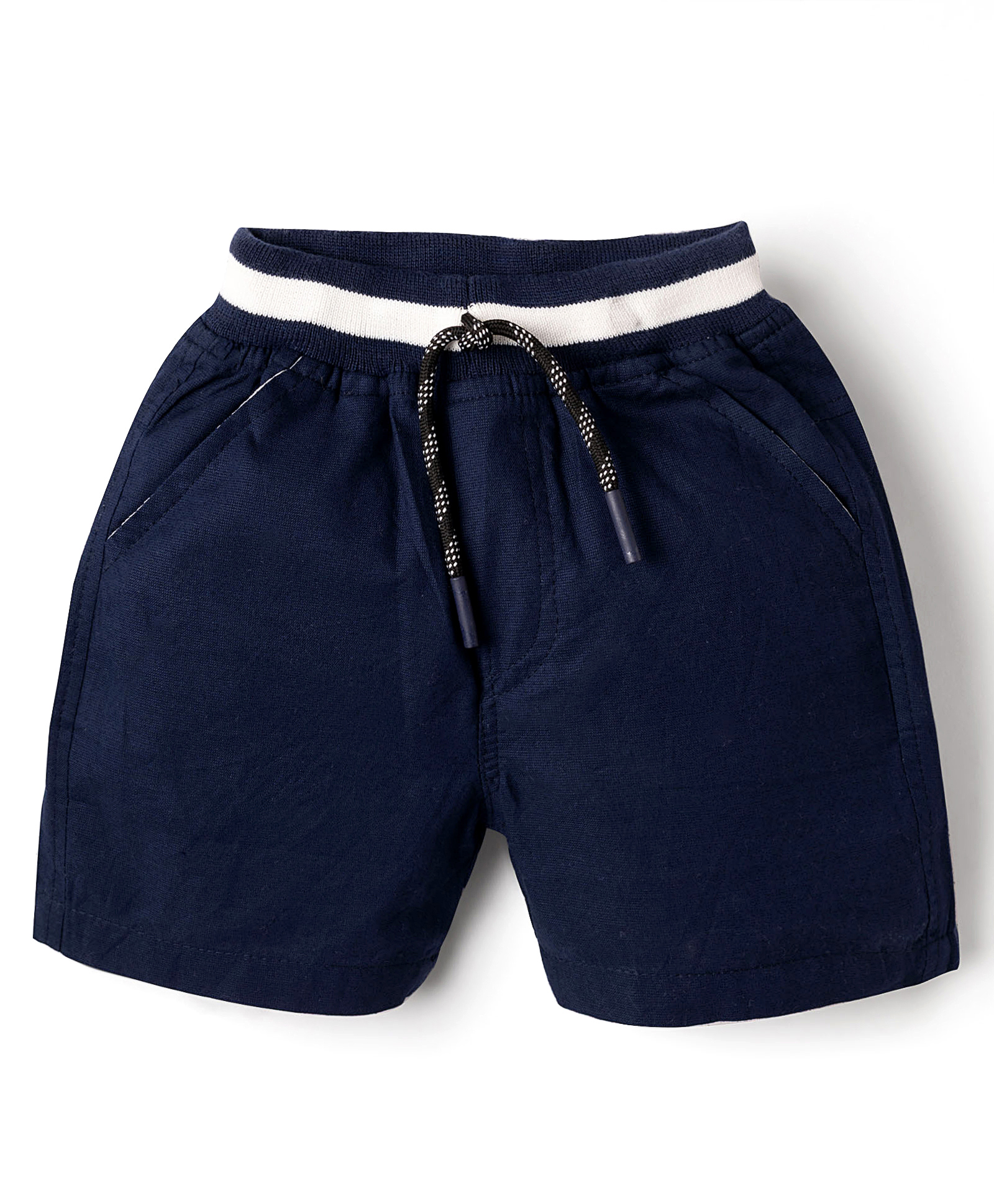 Rikidoos Cotton Woven Knee Length Solid Shorts - Navy Blue-picture-44