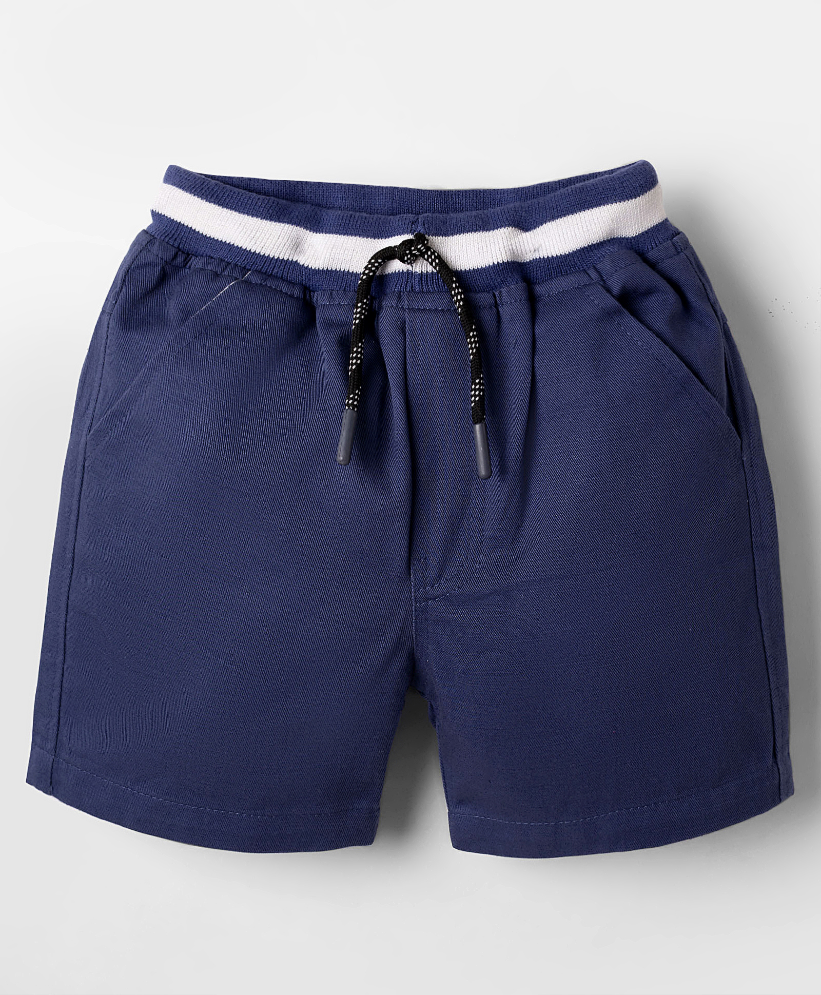 Rikidoos Cotton Woven Knee Length Solid Shorts - Navy Blue-picture-22