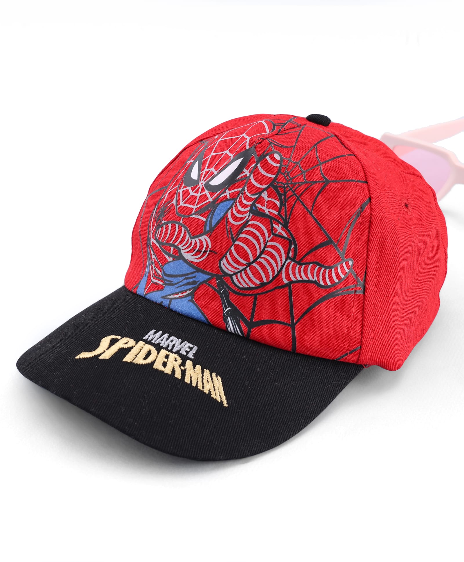 Pine Kids Marvel Cotton Woven Spiderman Graphics Summer Cap Red - Diameter 16.5 cm-image-22