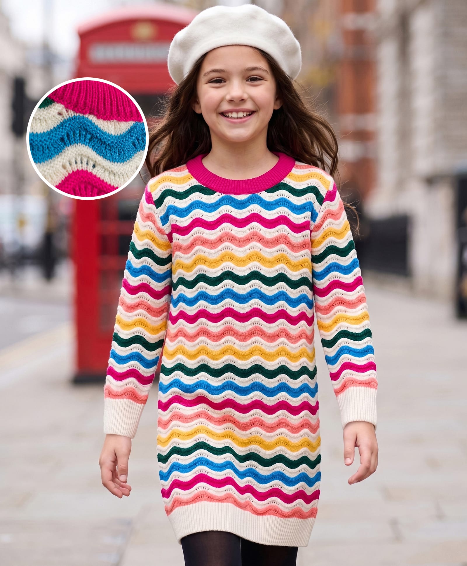 Pine Kids Knit Full Sleeves Pullover Sweater - Dark Pink-image-48
