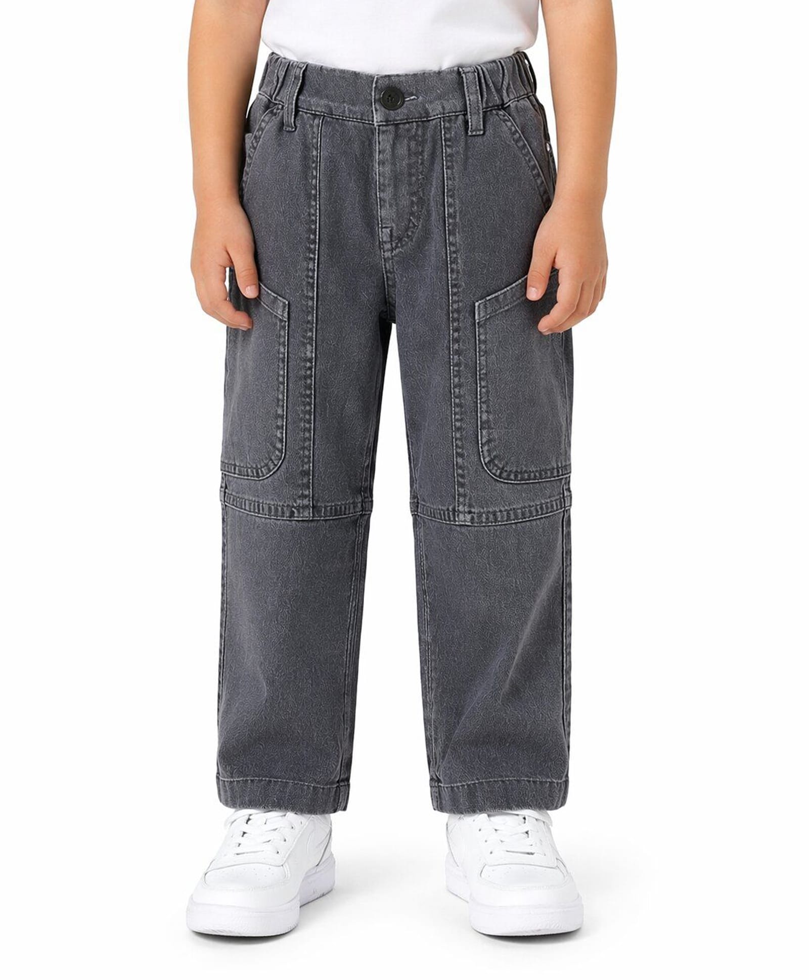 Sportking Denim Knit Washed Jeans - Grey-picture-13