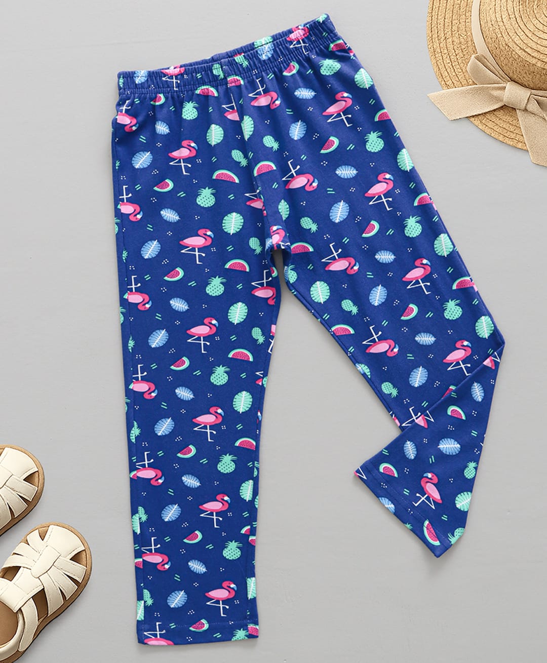 zuniors SSC Cotton Knit Tropical Theme Printed Pajamas - Blue-image-19