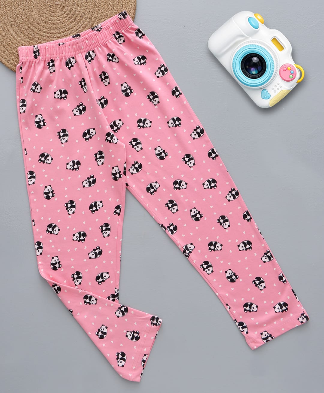 zuniors SSC Cotton Knit Panda & Hearts Printed Pajama - Peach-picture-27