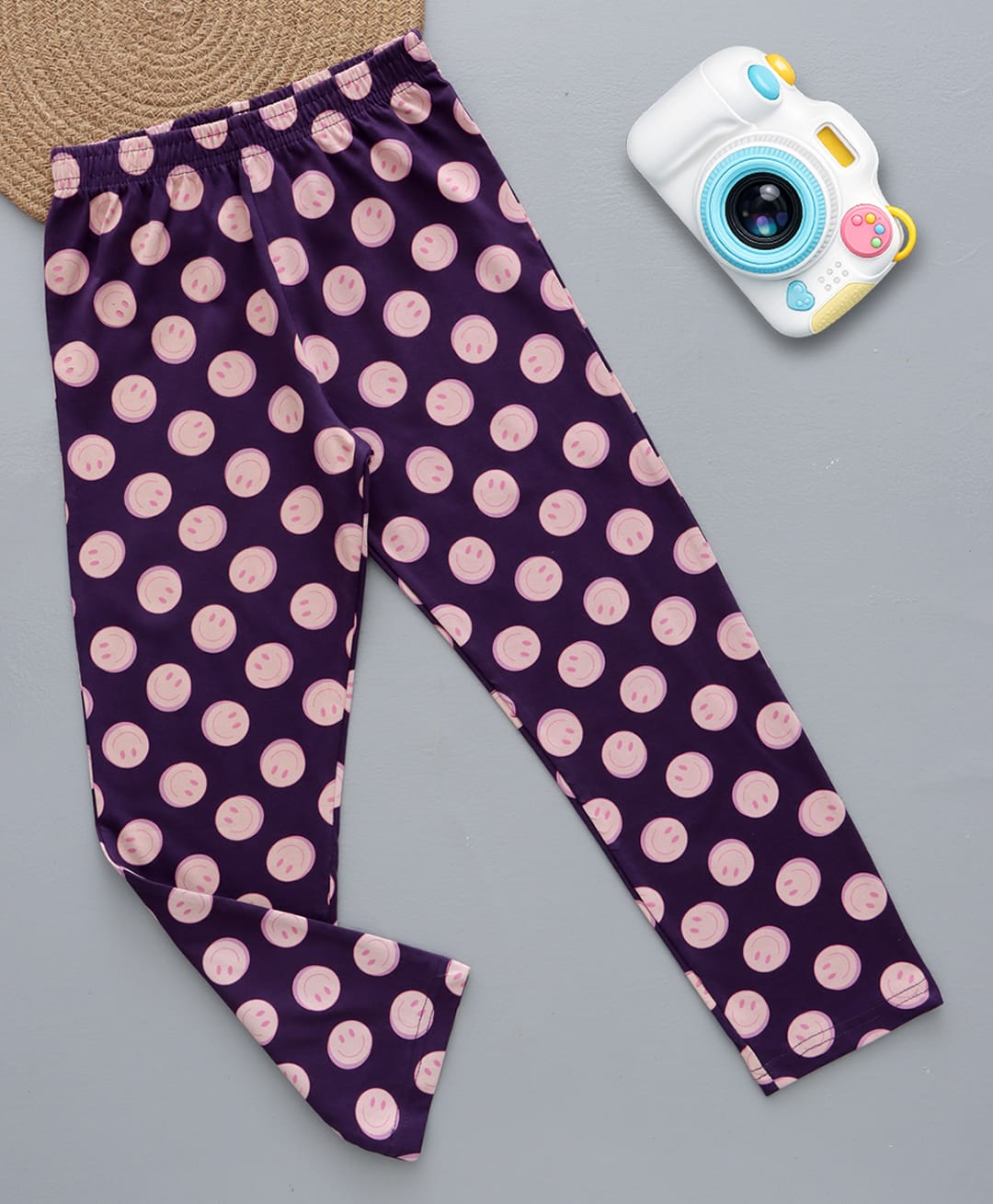 zuniors SSC Cotton Knit Smiley Face Printed Pajama - Wine-picture-20