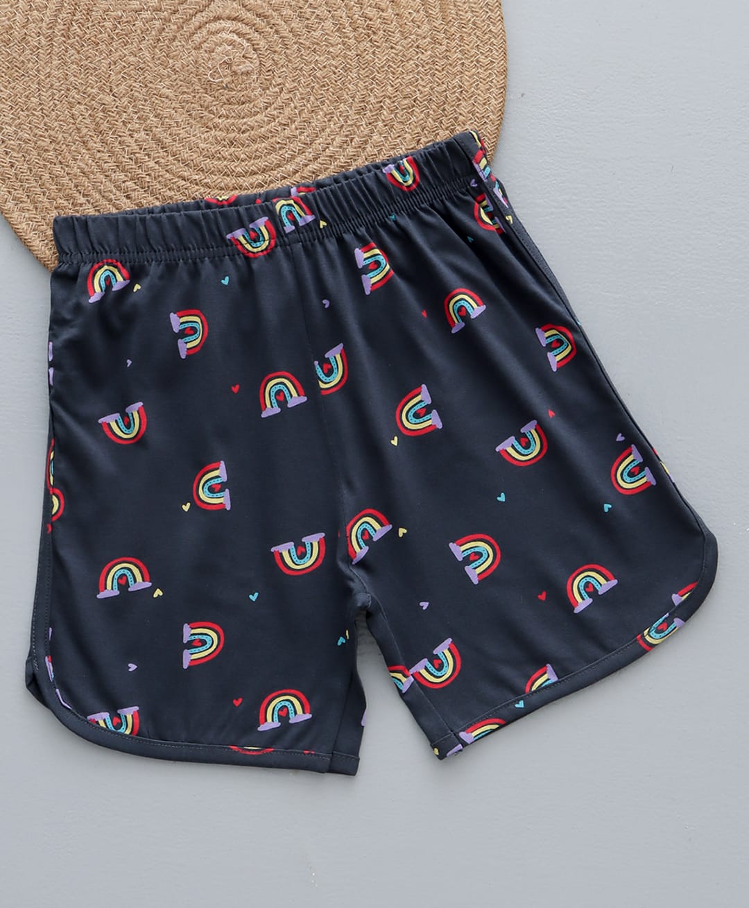 zuniors SSC Cotton Knit Rainbow Printed Shorts - Navy Blue-picture-26