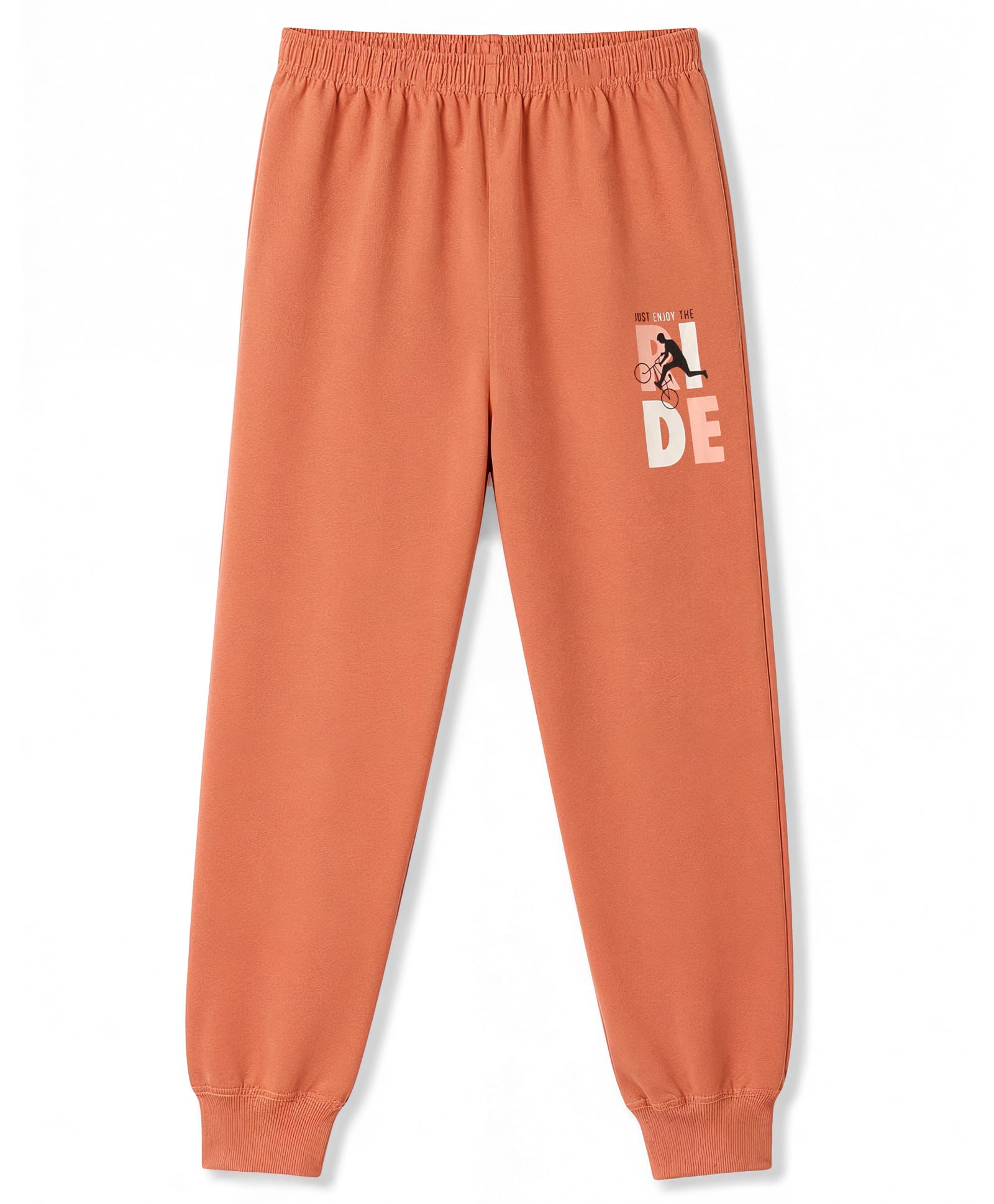 Doreme Single Jersey Knit Full Length Text Printed Lounge Pant - Coral-picture-23
