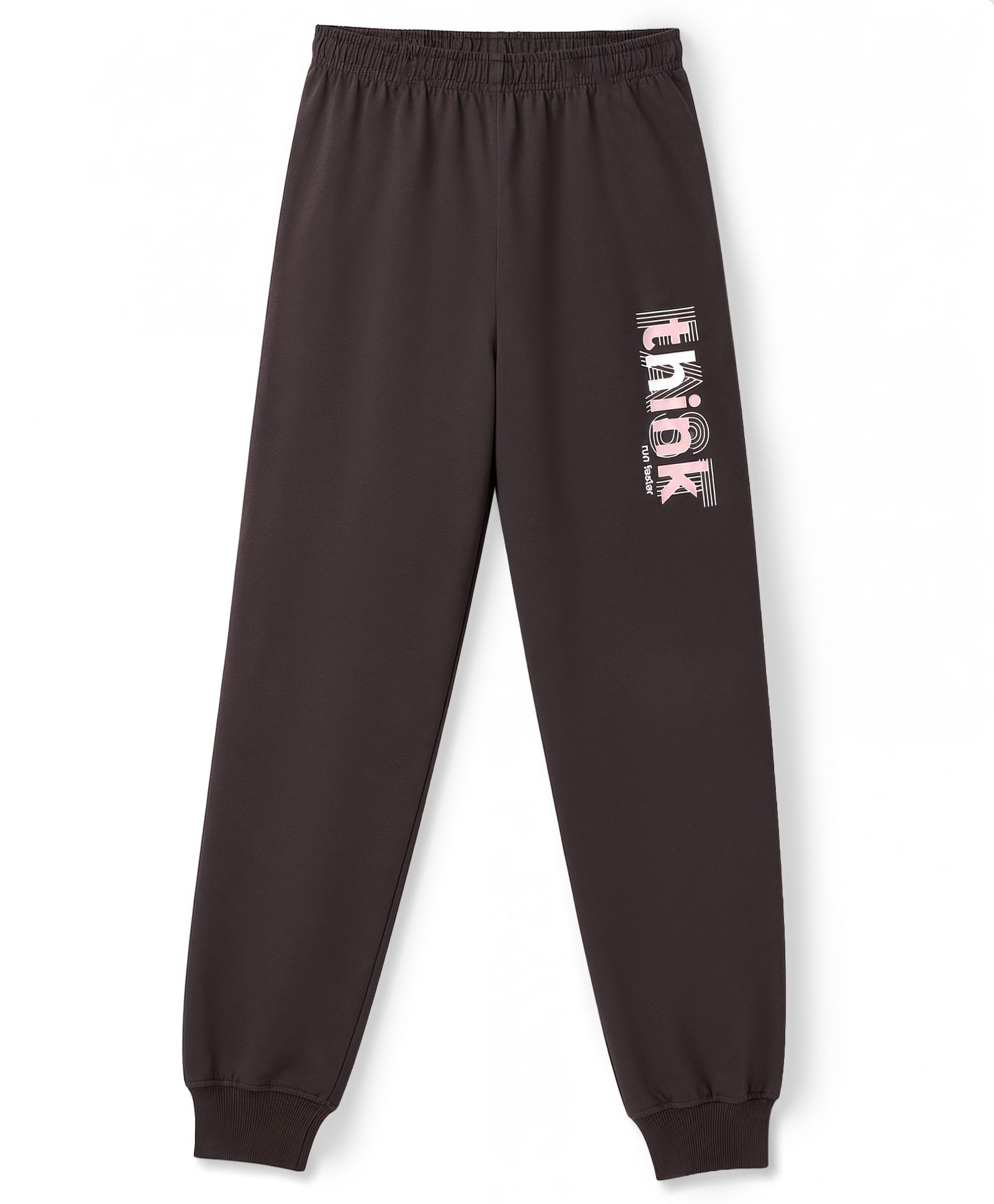 Doreme Single Jersey Knit Full Length Text Printed Lounge Pant - Brown-picture-28