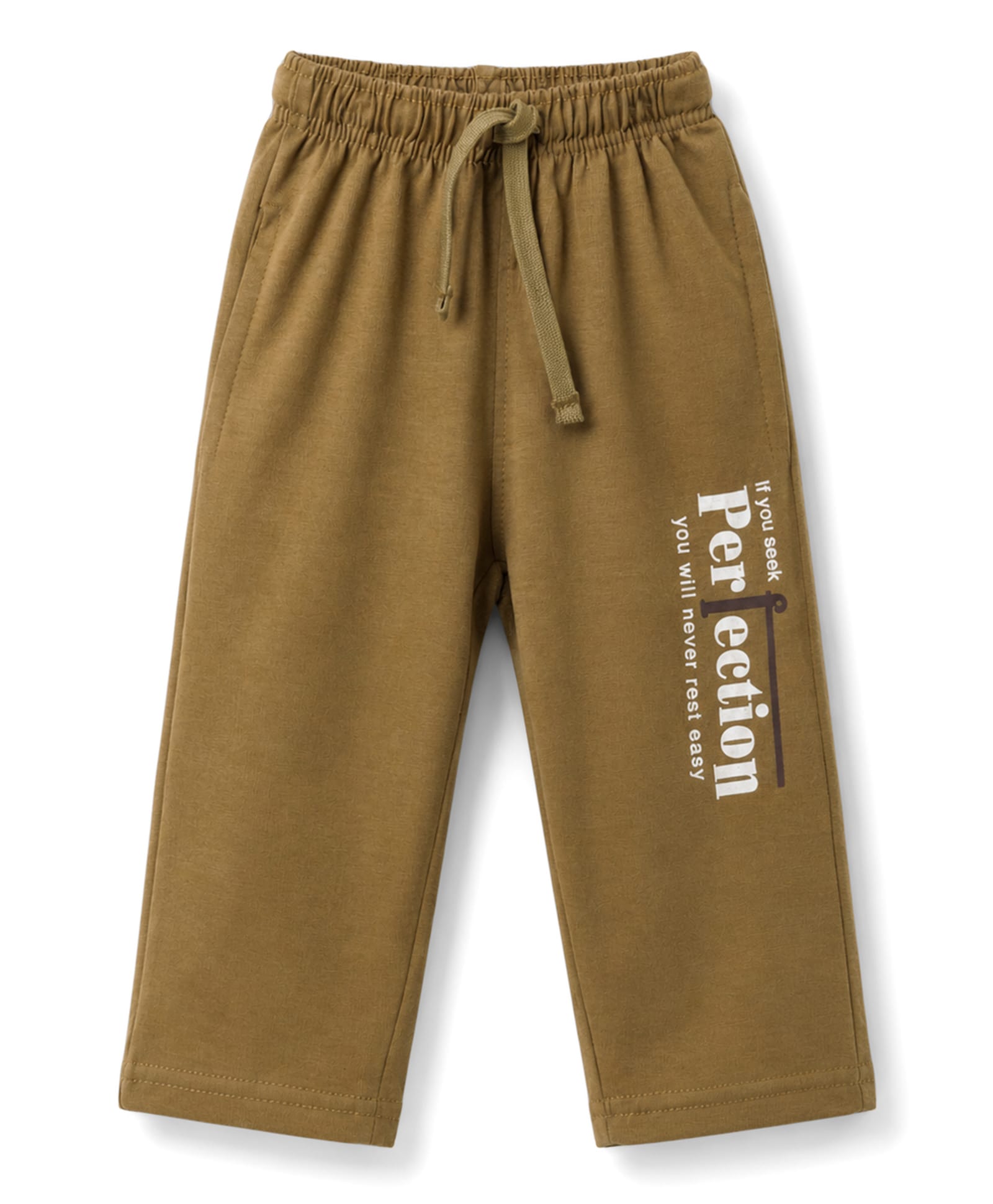 Doreme Single Jersey Knit Full Length Text Printed Lounge Pant - Khaki-picture-34