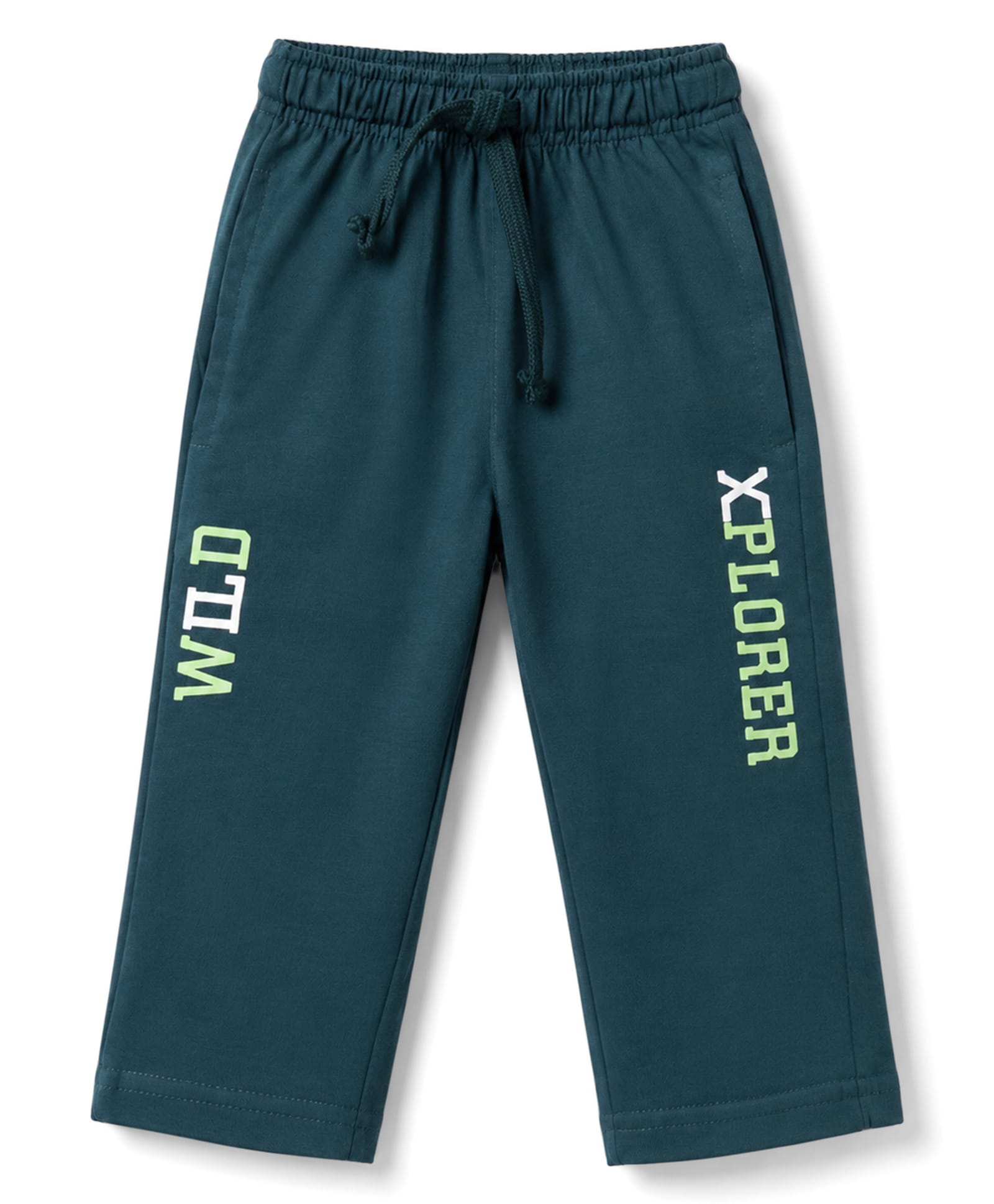 Doreme Single Jersey Knit Full Length Text Printed Lounge Pant - Green-picture-35
