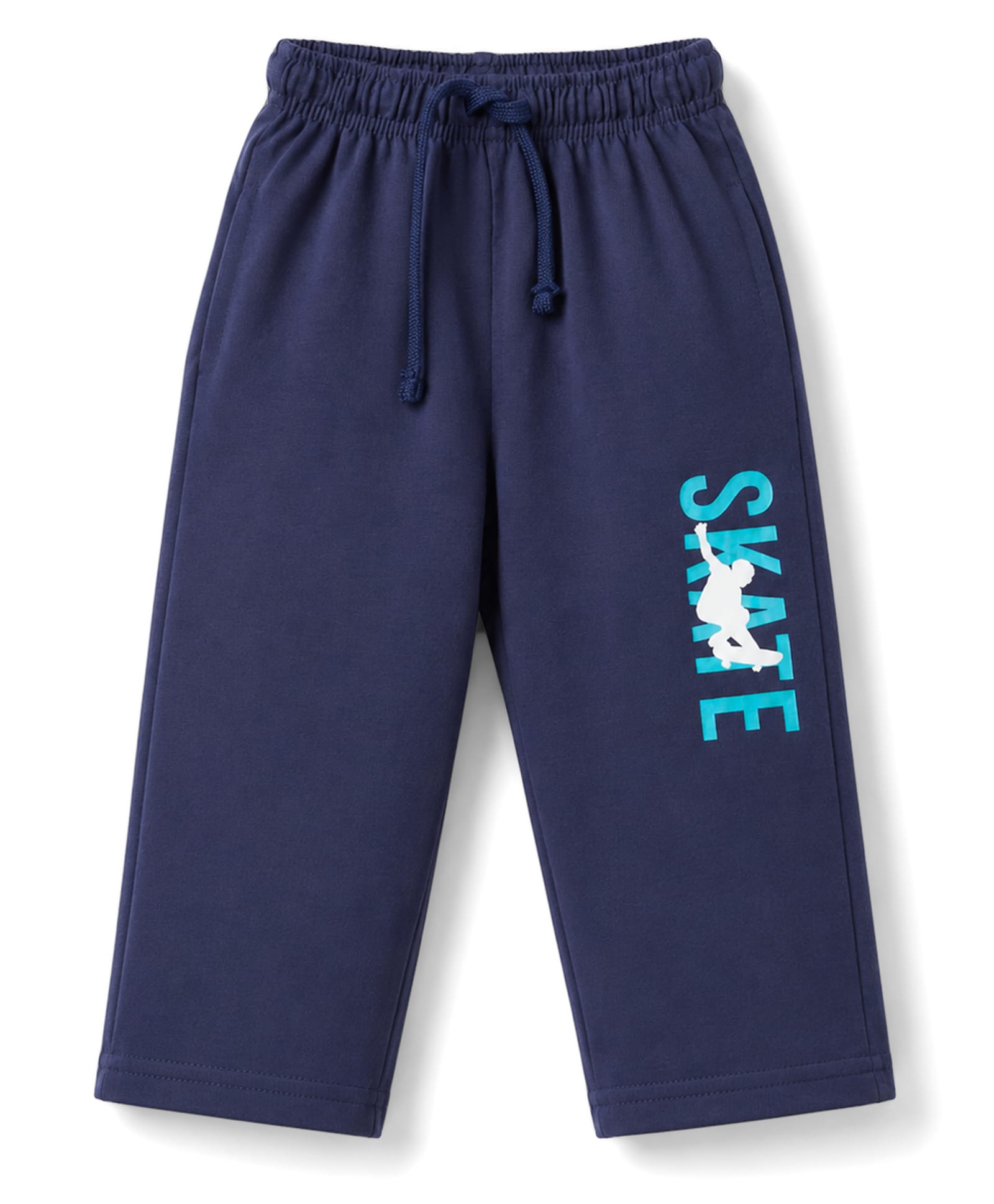 Doreme Single Jersey Knit Full Length Text Printed Lounge Pant - Navy Blue-picture-36