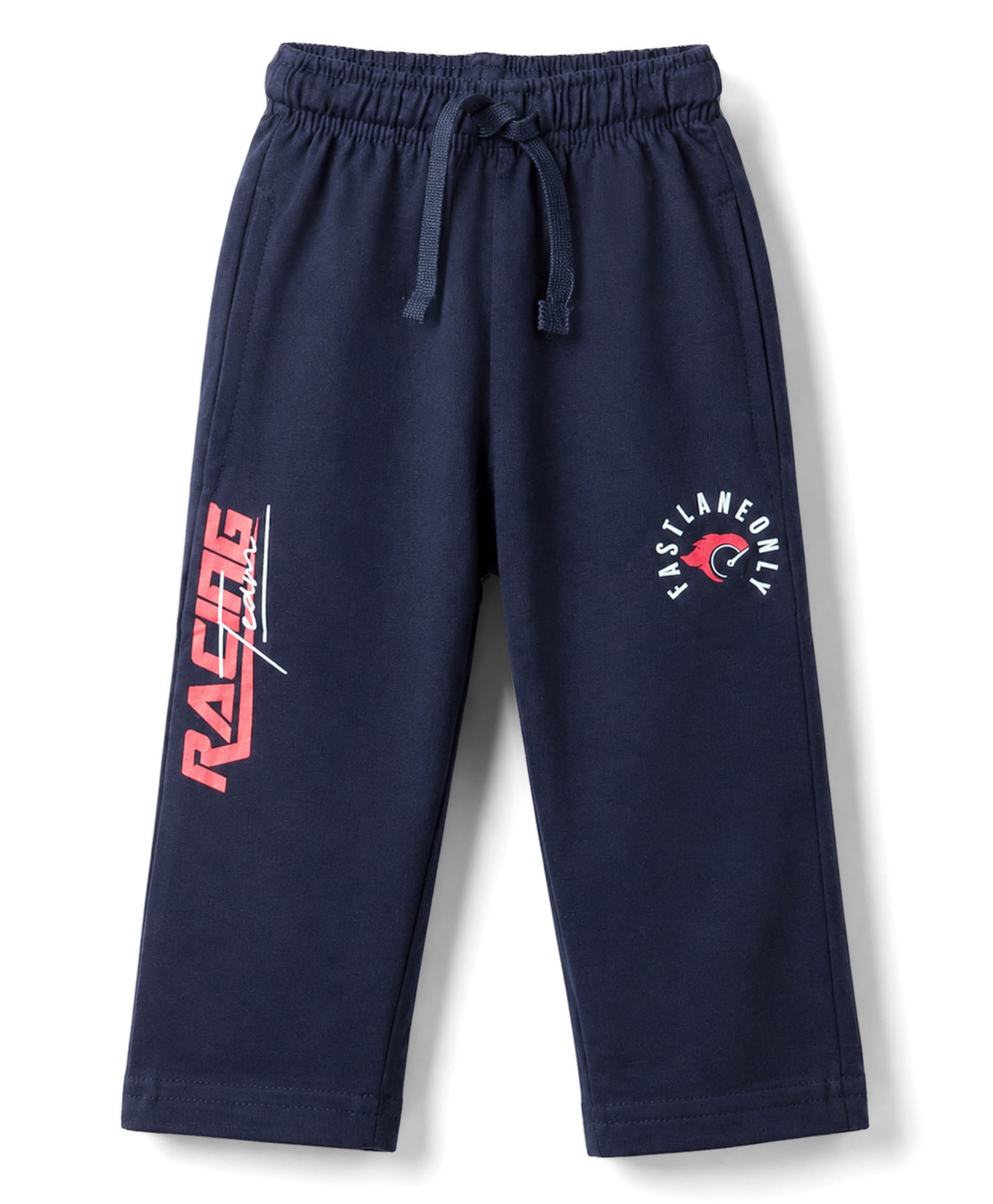 Doreme Single Jersey Knit Full Length Text Printed Lounge Pant - Navy Blue-picture-13