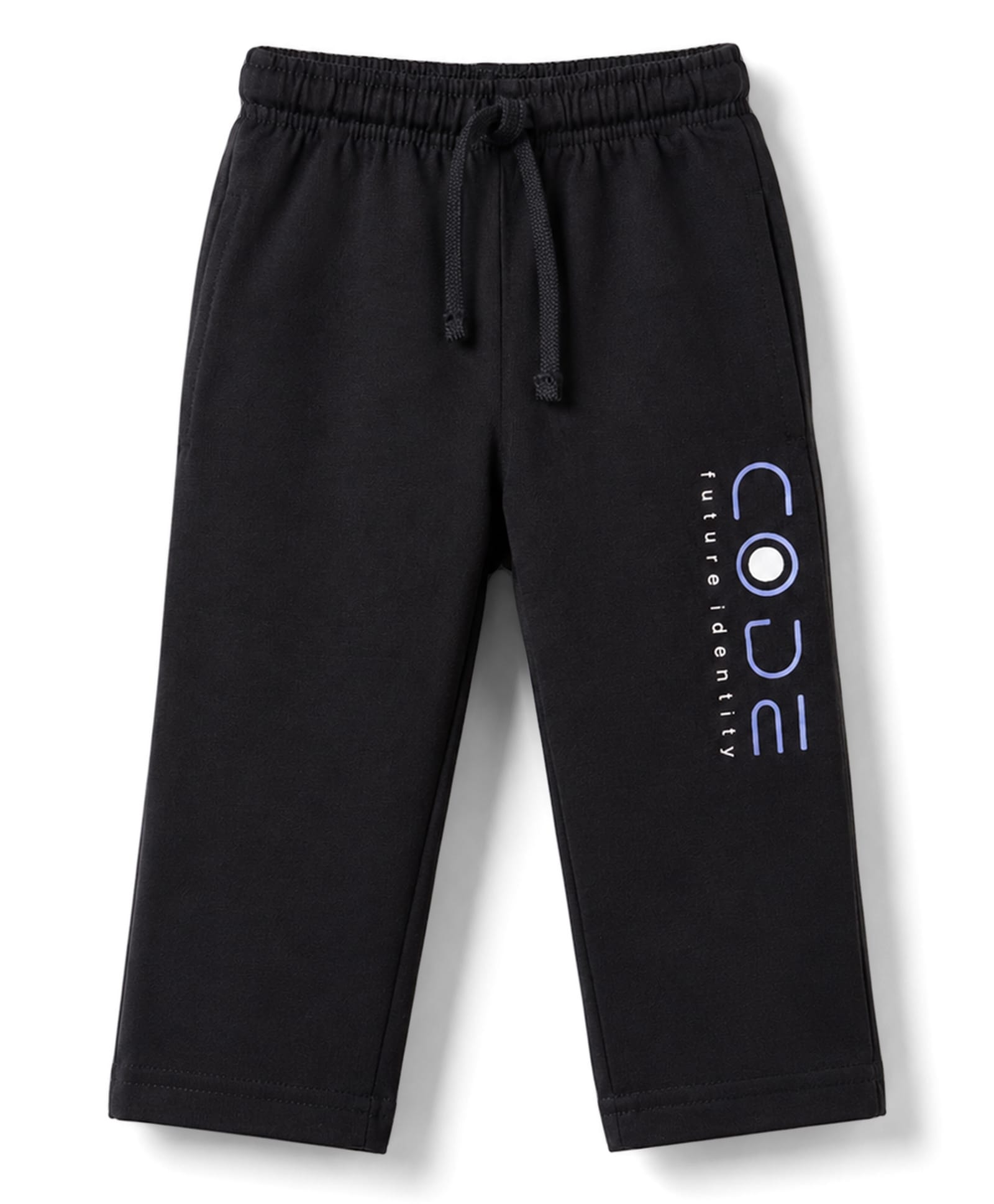 Doreme Single Jersey Knit Full Length Text Printed Lounge Pant - Black-picture-10