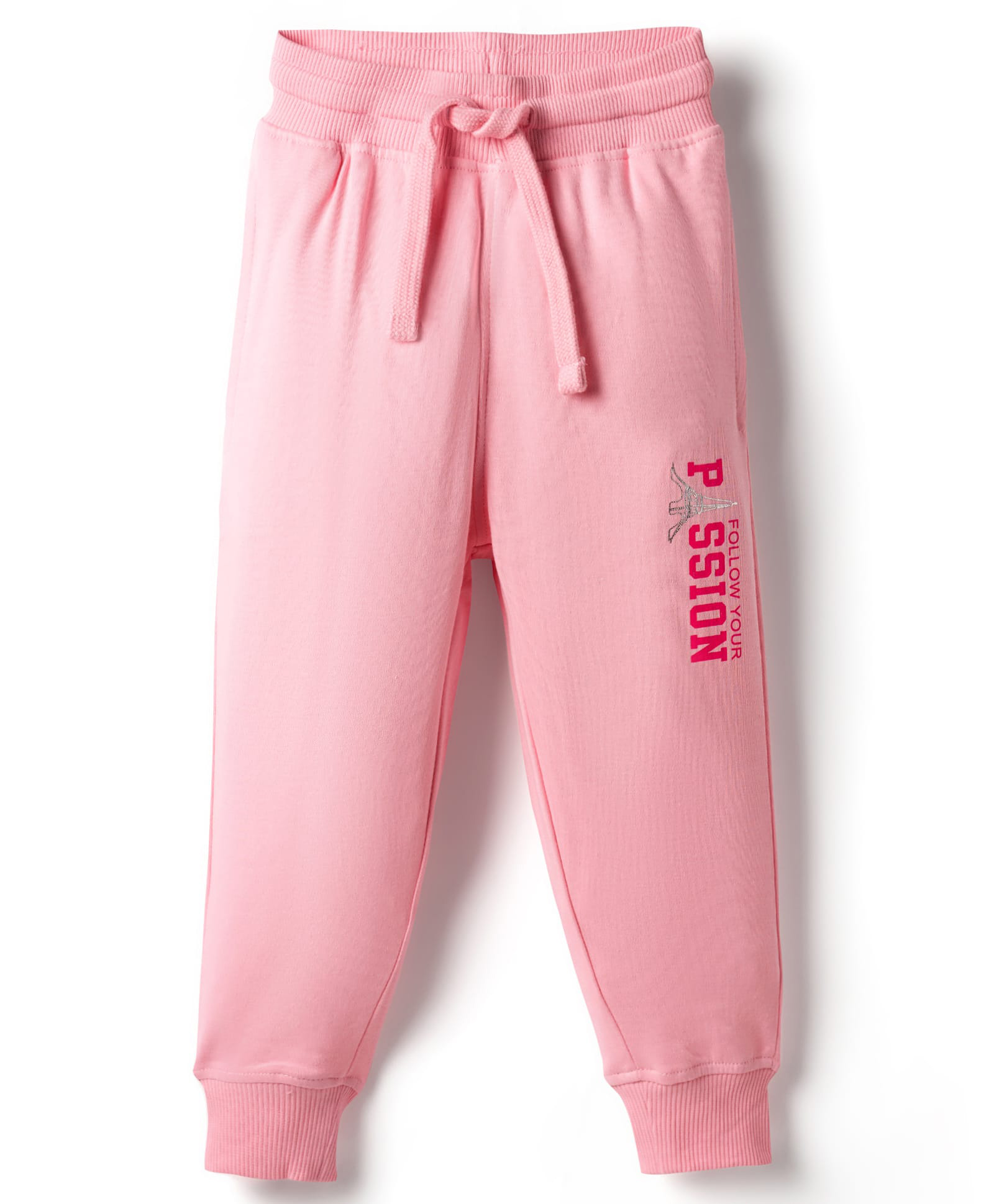Doreme Single Jersey Knit Full Length Text Printed Lounge Pant - Pink-picture-14