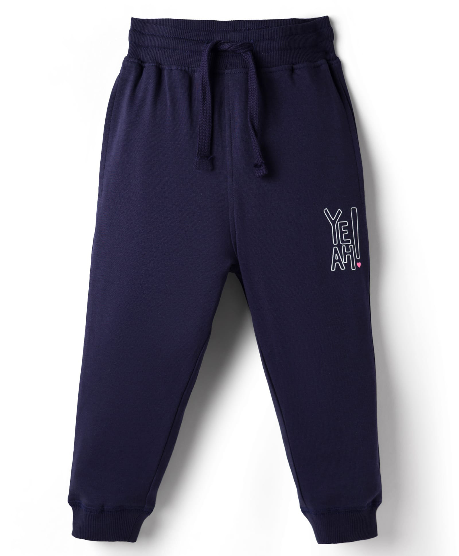 Doreme Single Jersey Knit Text Printed Lounge Pant - Navy Blue-picture-10