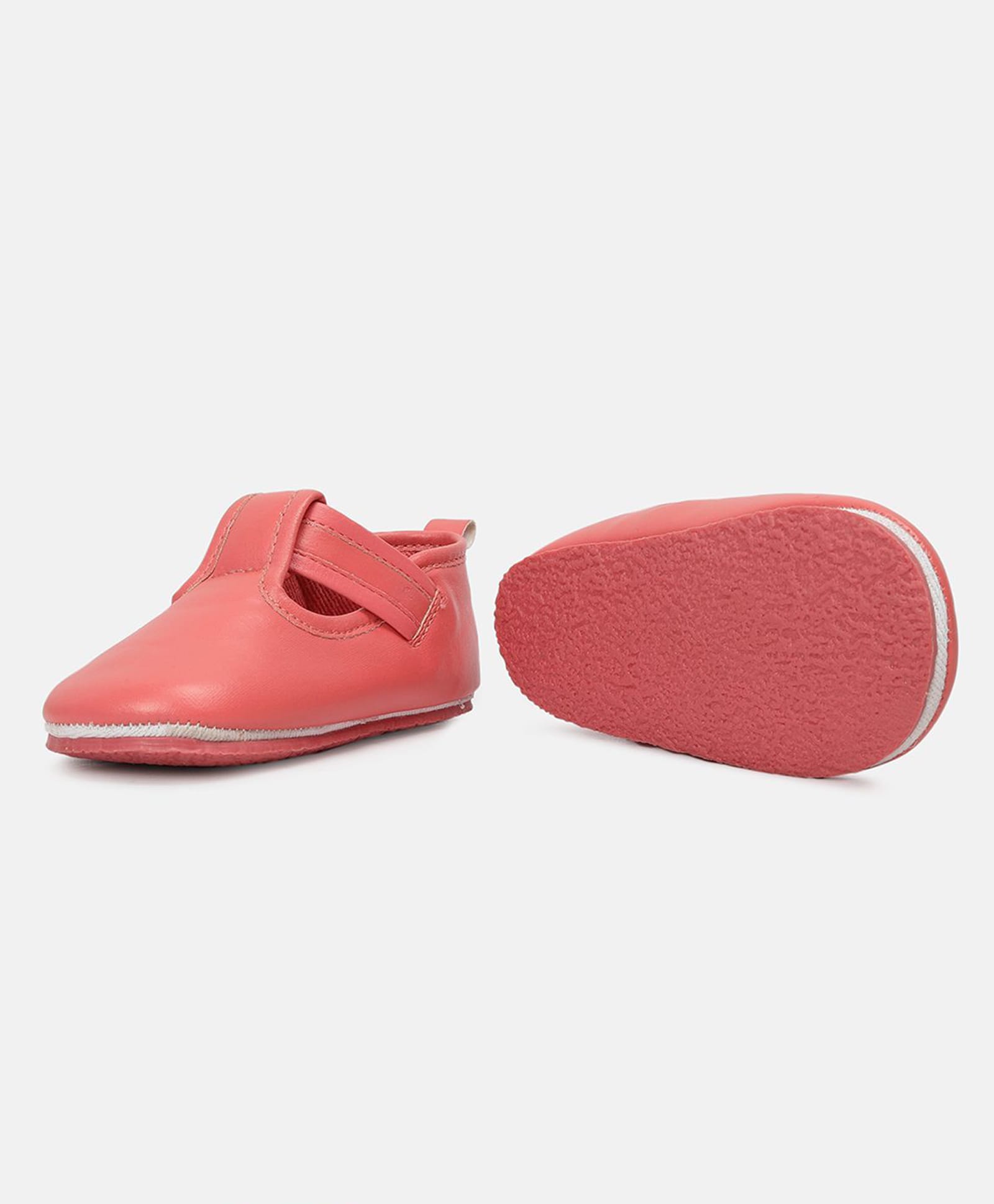 MINI KLUB Solid Velcro Closure Shoes - Peach-picture-36