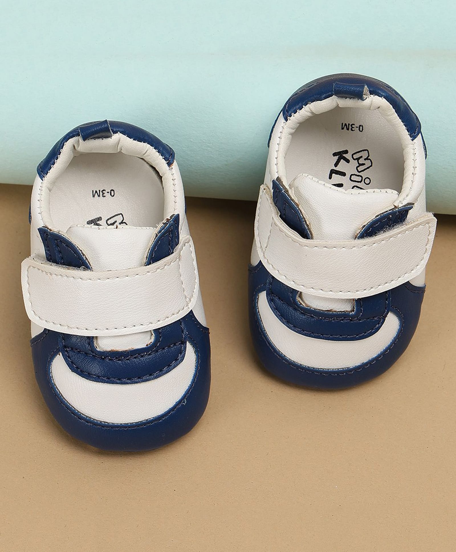 MINI KLUB Colour Blocked Velcro Closure Shoes - White & Blue-picture-47