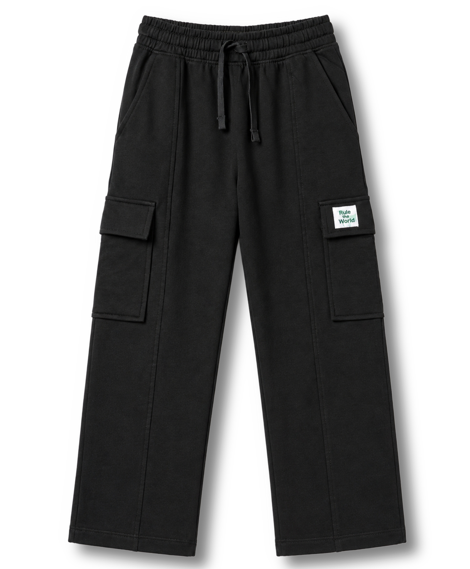 Doreme Single Jersey Knit Full Length Solid Colour Track Pant with Pockets- Dark Green-picture-12