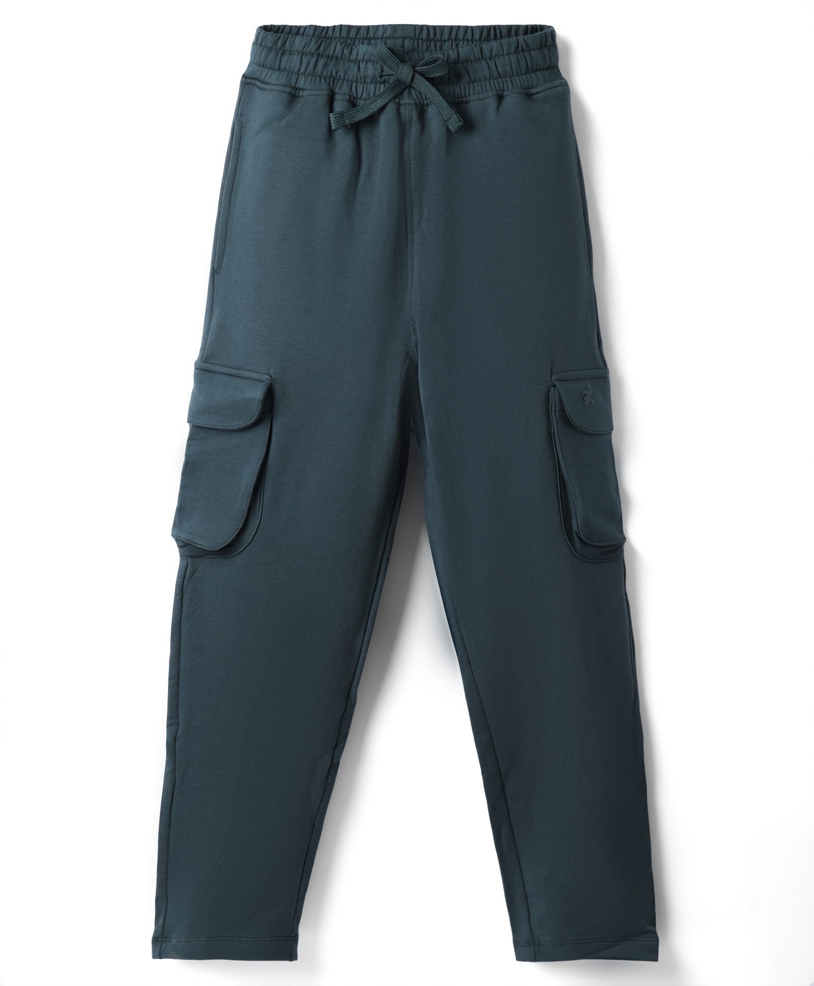 Doreme Single Jersey Knit Full Length Solid Colour Track Pant with Pockets- Dark Green-picture-18