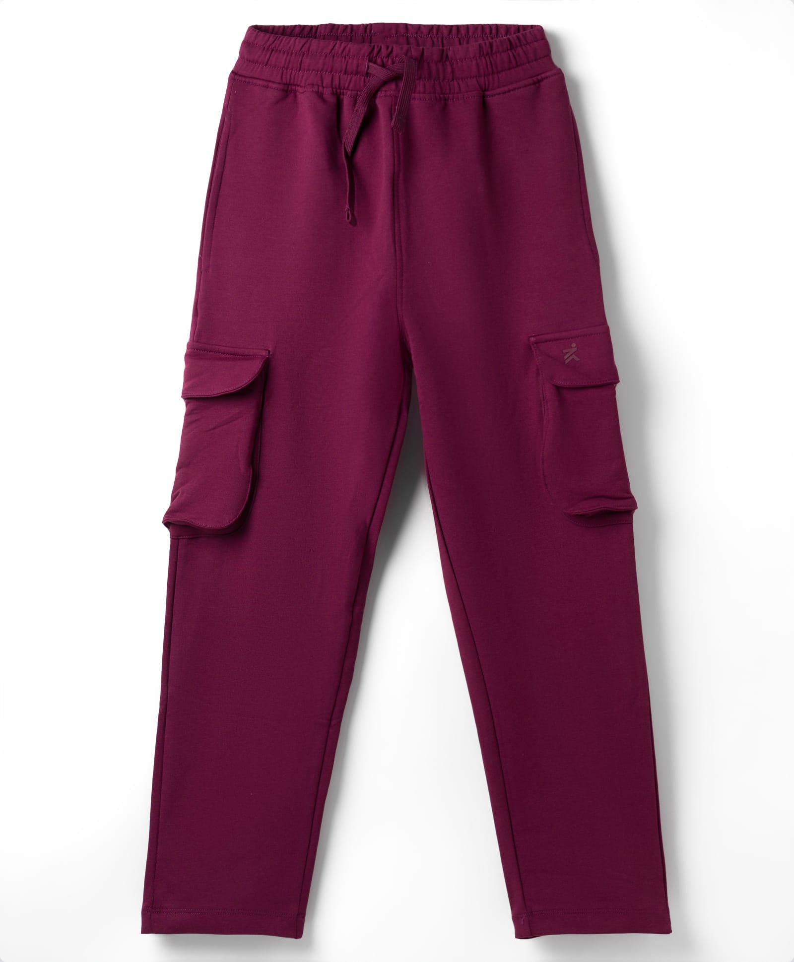 Doreme Single Jersey Knit Full Length Solid Colour Track Pant with Pockets- Burgundy-picture-28