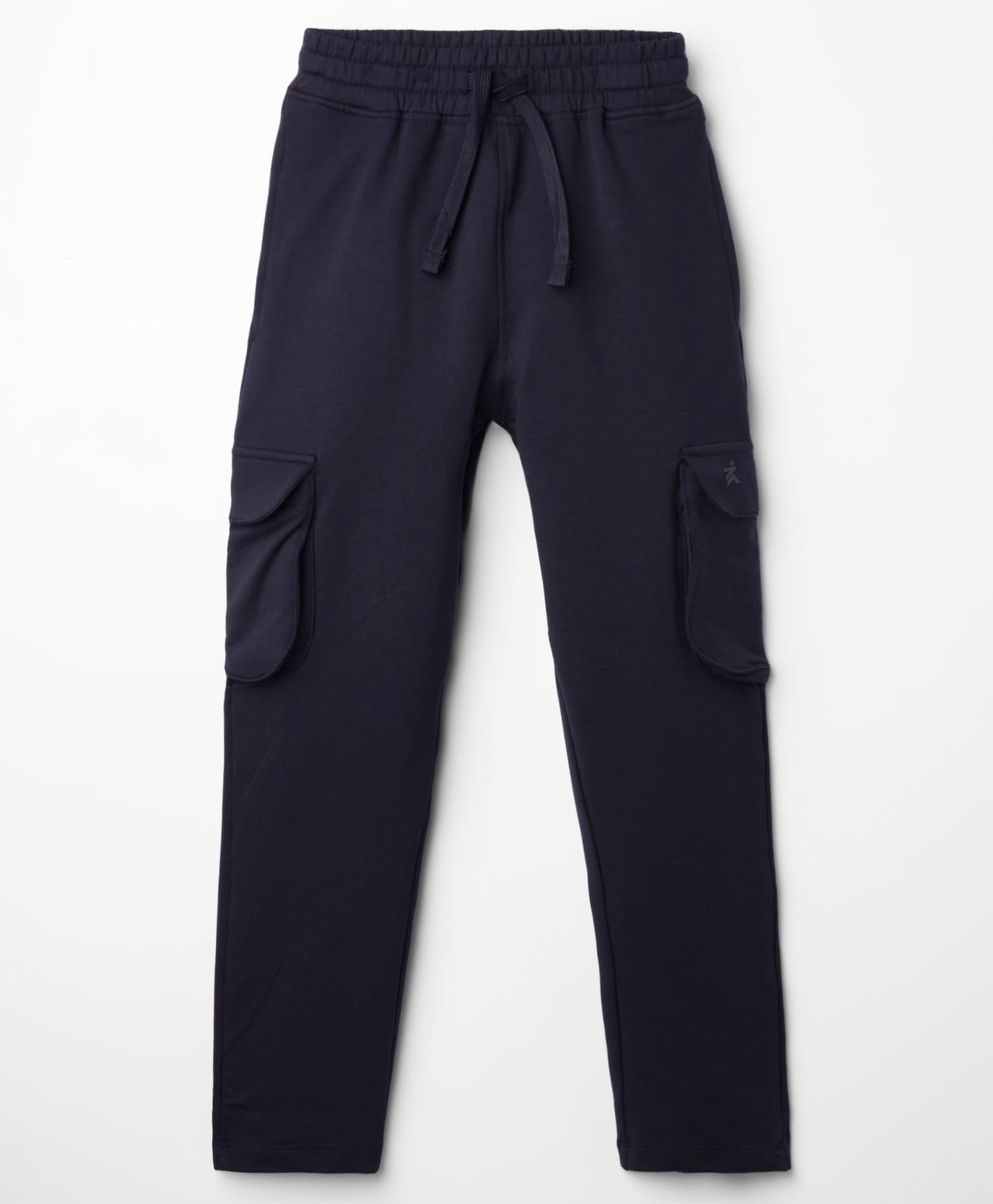 Doreme Single Jersey Knit Full Length Solid Colour Track Pant with Pockets- Navy-picture-27