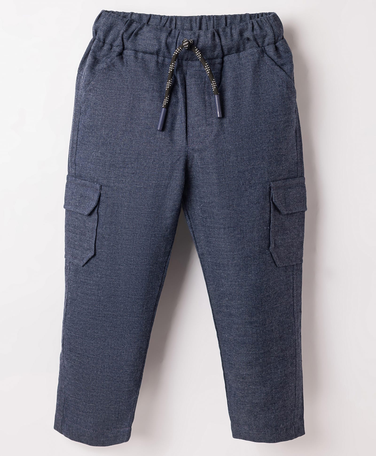 Rikidoos Cotton Woven Full Length Solid Cargo Pant - Navy Blue-picture-18