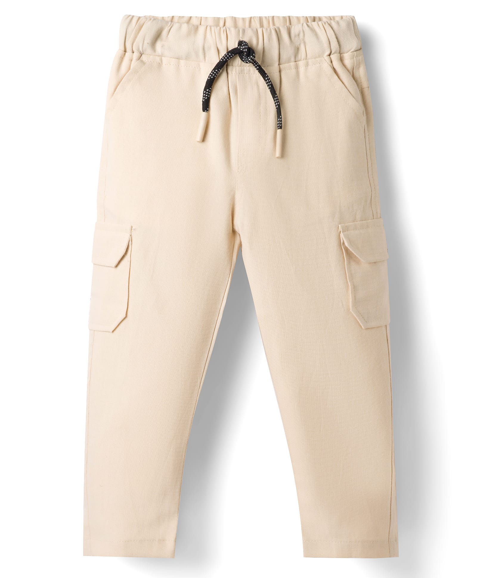 Rikidoos Cotton Woven Full Length Solid Cargo Pant - Beige-picture-27