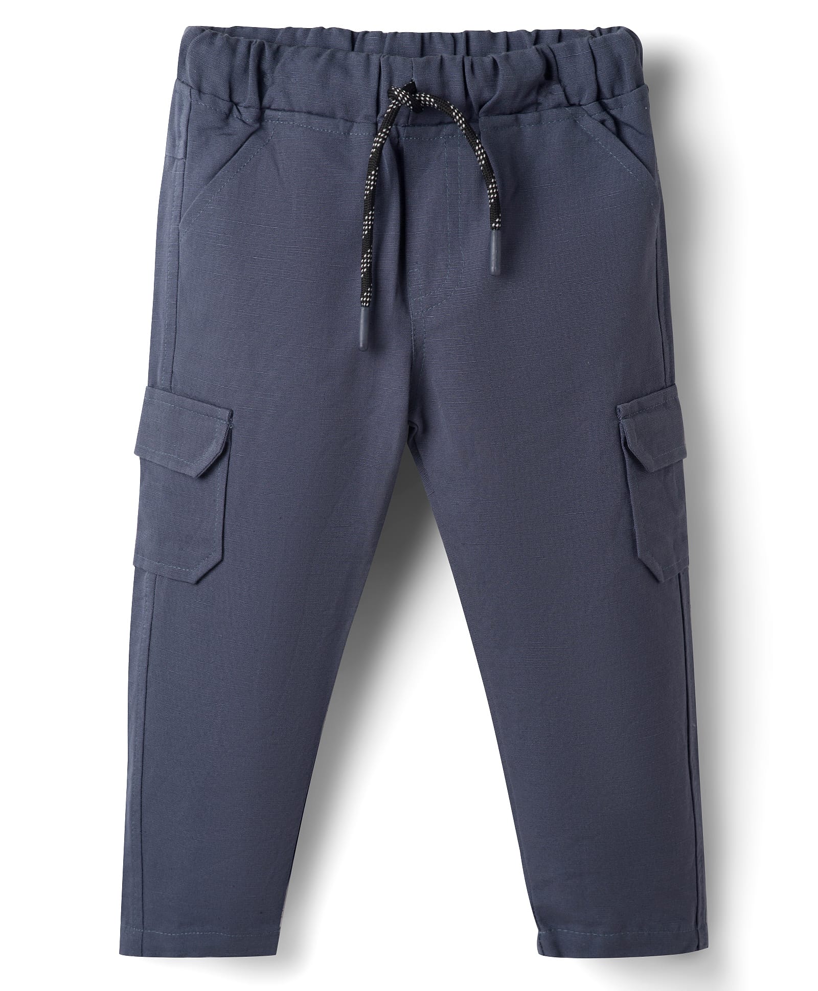 Rikidoos Cotton Woven Full Length Solid Cargo Pant - Navy Blue-picture-12