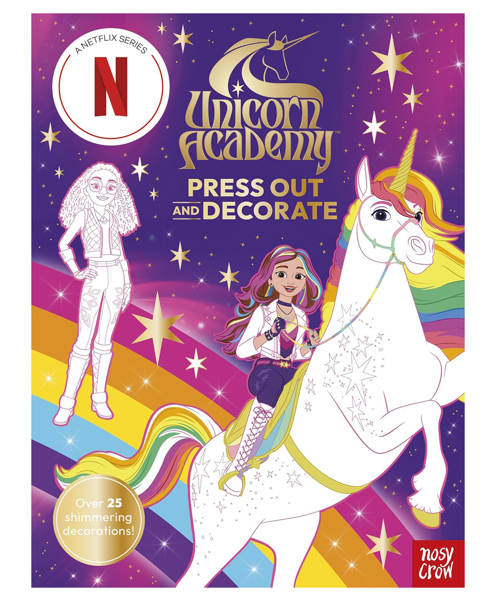 Unicorn Academy: Press Out and Decorate: with over 25 sparkling pieces (Unicorn Academy: TV tie-in titles), Board Book, By - Nosy Crow - English-image-2