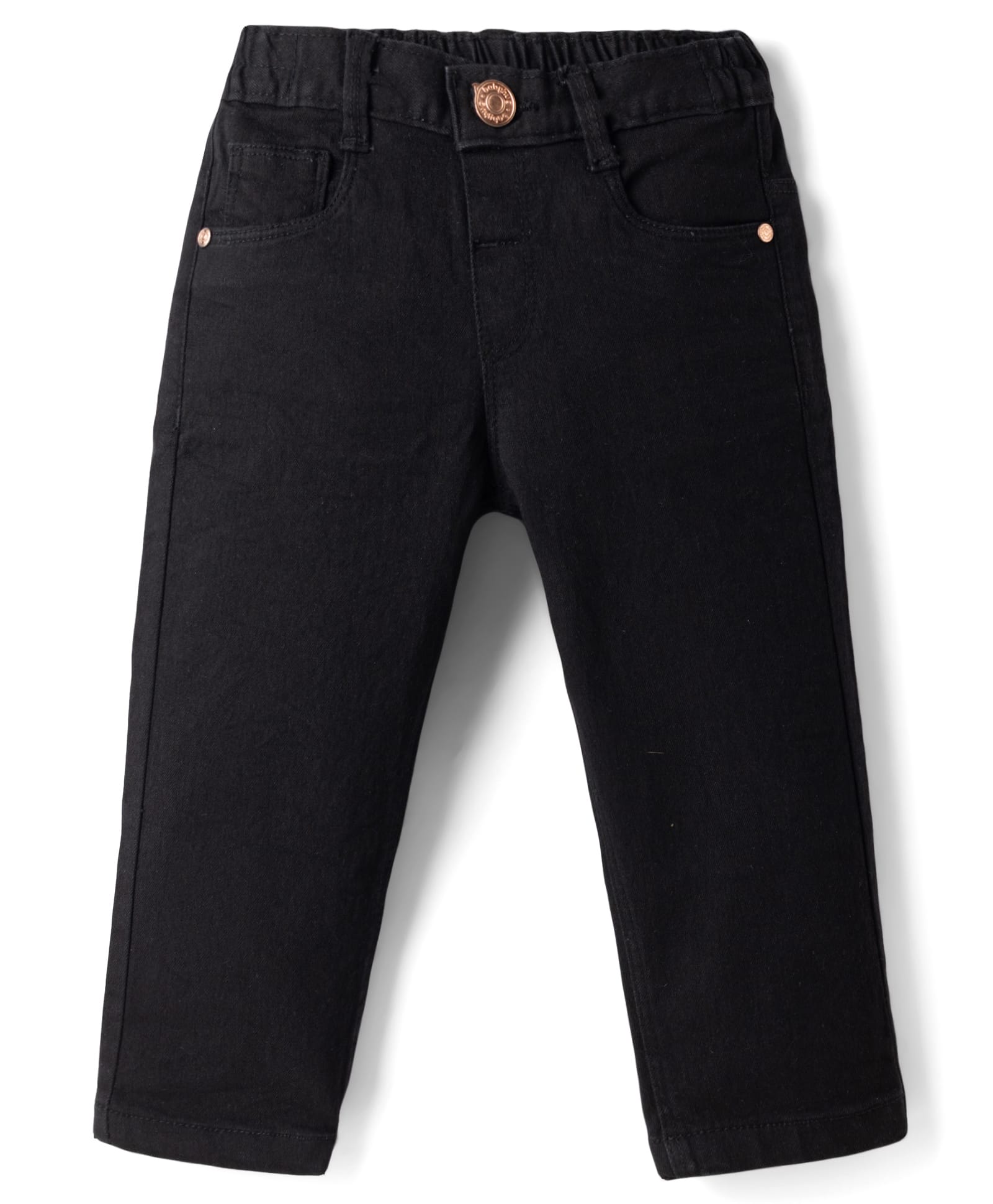 Babyhug Denim Full Length Skinny Fit Washed Jeans With Stretch - Black-image-34