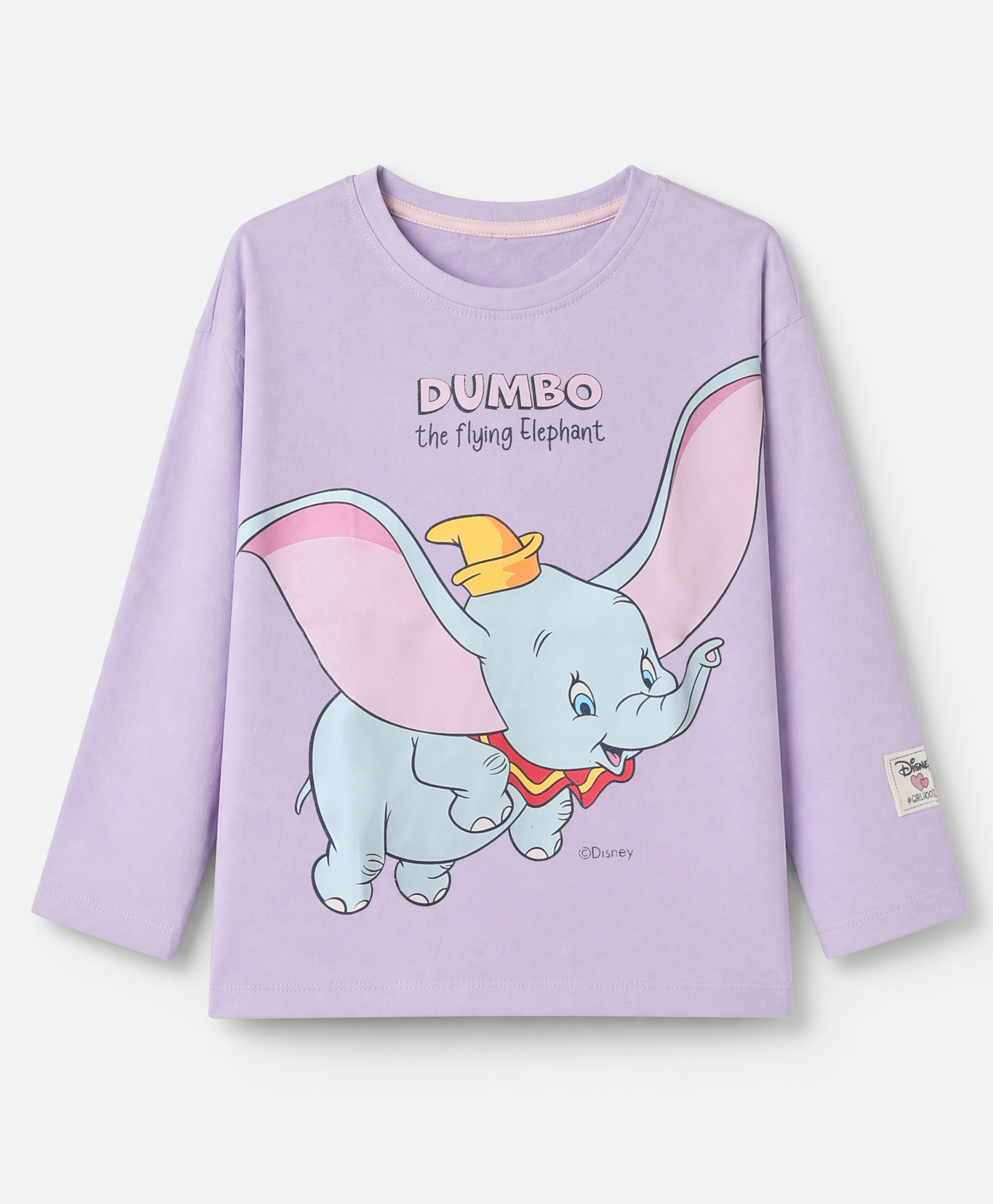 CUCUMBER Sinker Knit Full Sleeves T-Shirt with Dumbo Print -Violet-picture-25