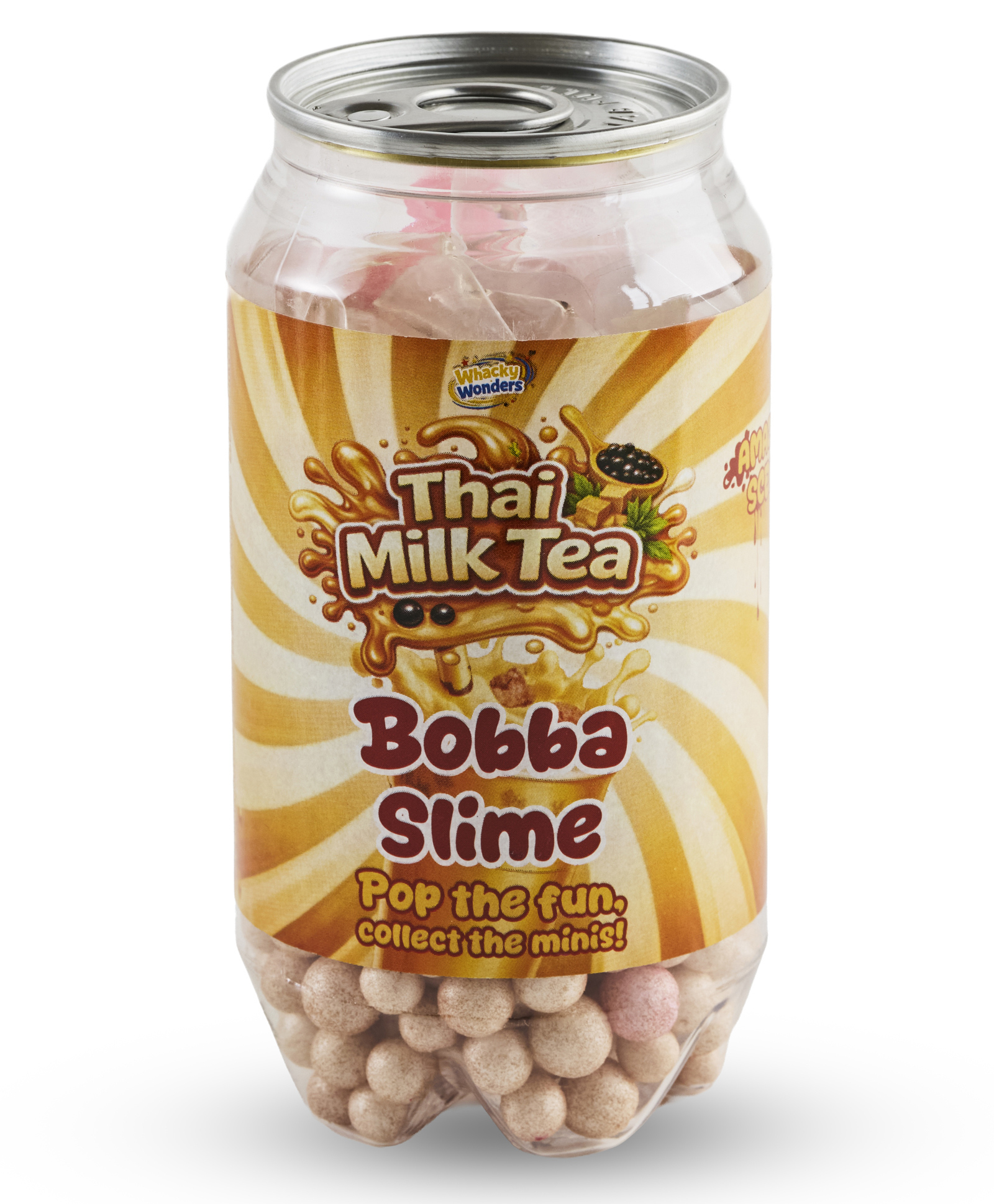 Kimon toys Gourmet Slime in a Can - Bobba Slime - Thai Milk Tea-picture-11