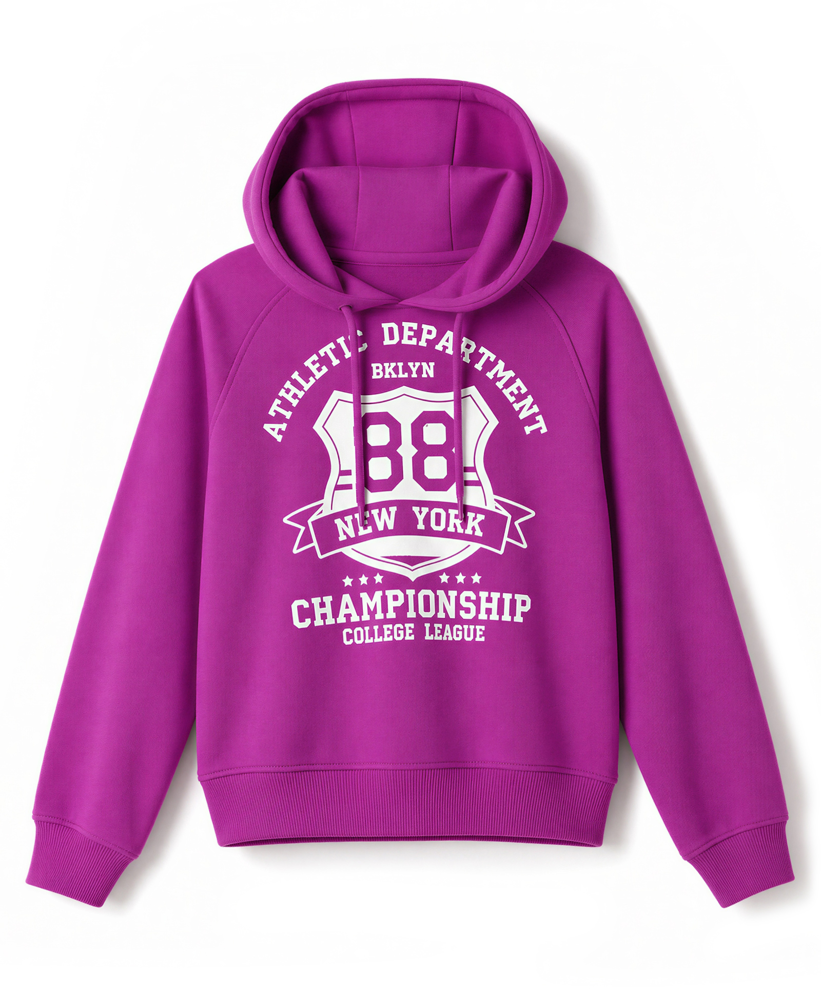 Pine Kids Cotton Knit Hooded Sweatshirt with Full Sleeves and Varsity Print - Purple-picture-24
