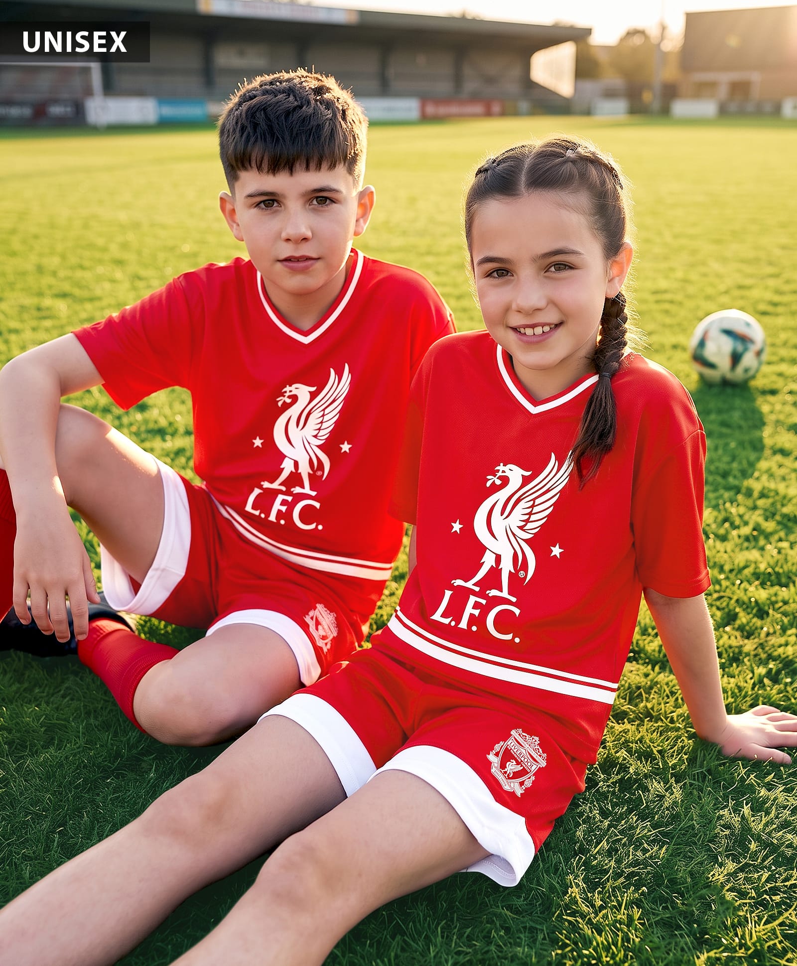 Pine Active Liverpool FC Football Jersey T-Shirt with Shorts Set -Red-picture-23