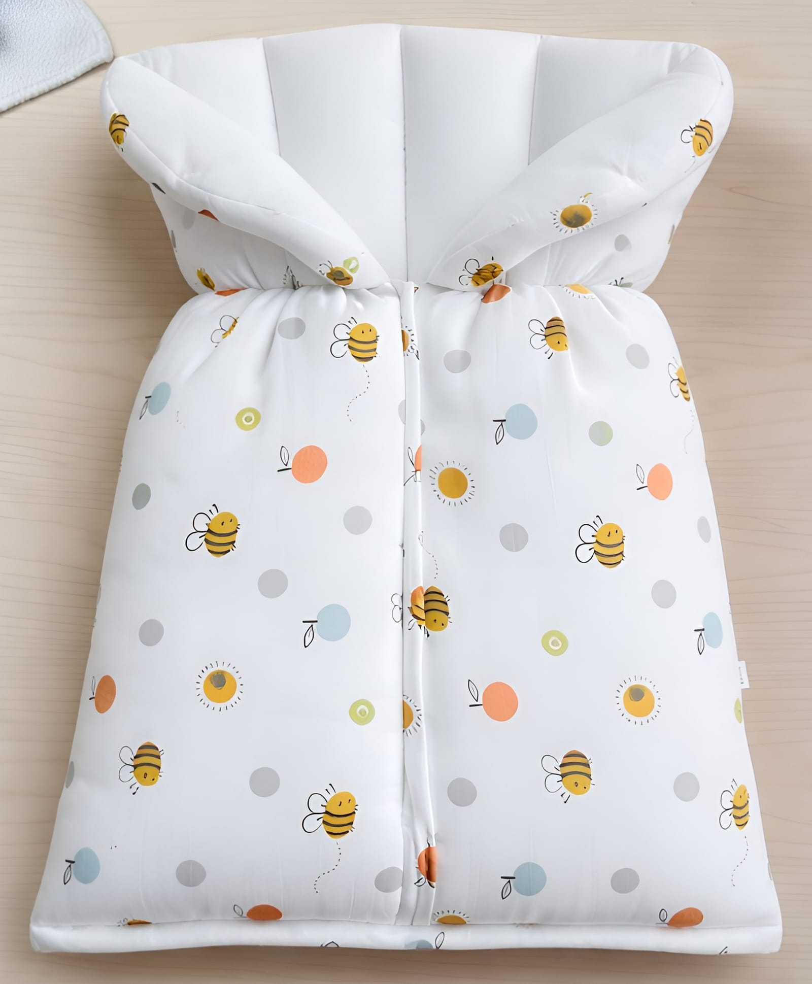 GRASPING FINGERS Premium Muslin Cotton Baby Carry Nest, Infant Sleeping Bag - White-image-18