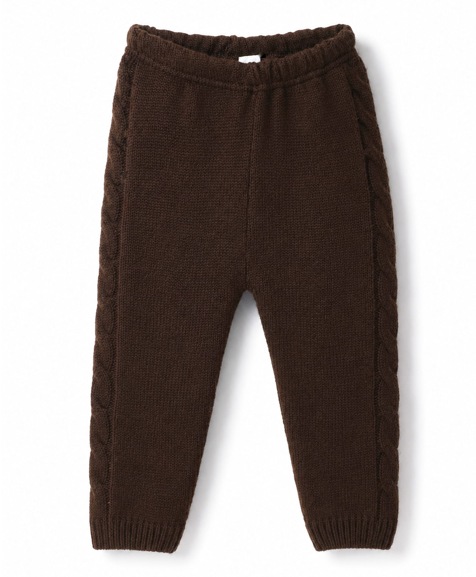 Babyhug Knit Full Length Solid Colour Fleece Lounge Pant - Brown-picture-23