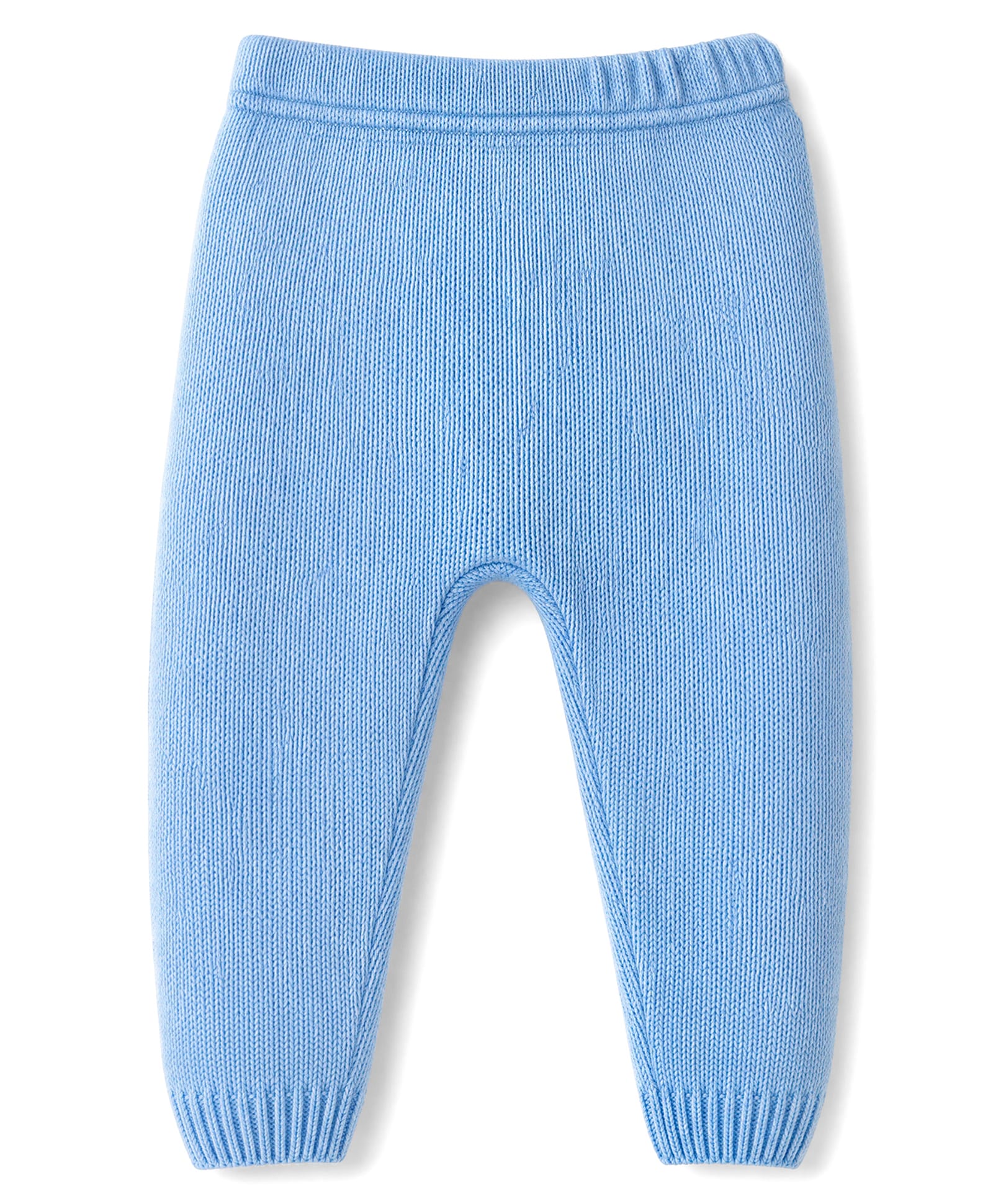 Babyhug Knit Full Length Solid Colour Fleece Lounge Pant - Light Blue-picture-20