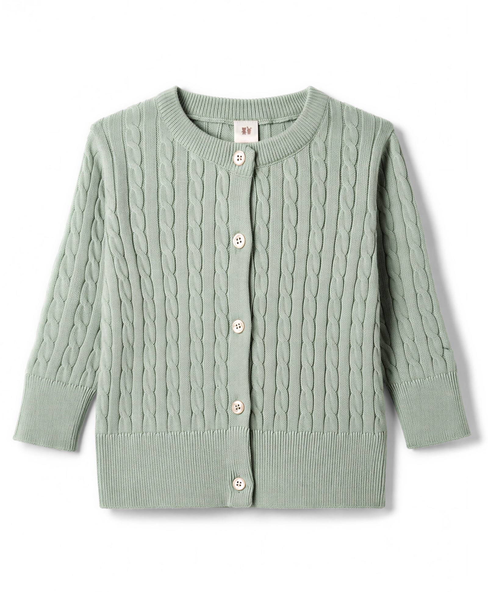 ToffyHouse Knitted Full Sleeves Cardigan - Sea Green-picture-25