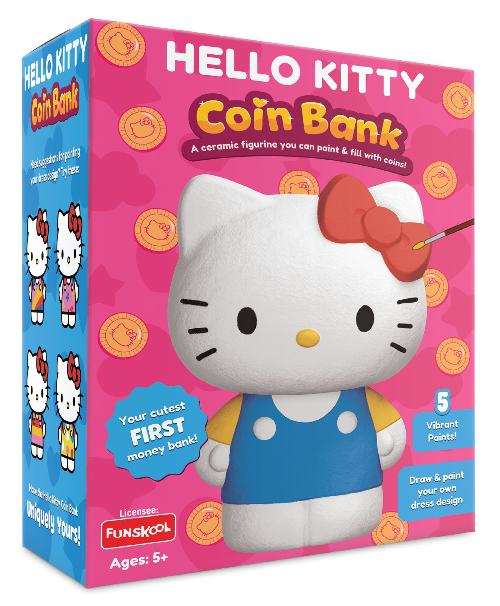 Funskool Hello Kitty Coin Bank DIY Craft Kit for Kids |Paint & Decorate Your Own Piggy Bank |Creative Activity Toy - Multicolor-picture-22