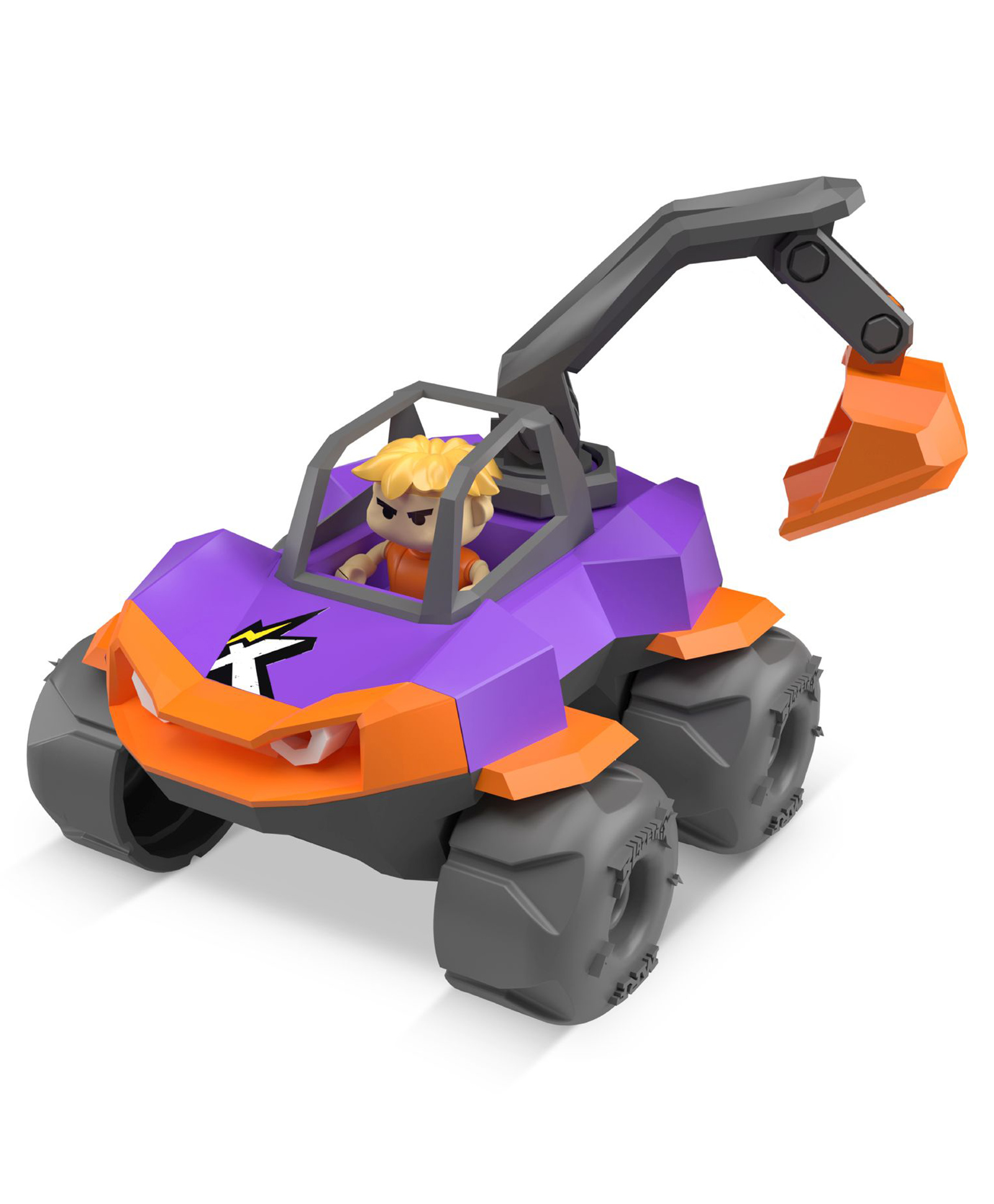 Funskool Blazetrix Buzz Claw Action Construction Monster Toy Truck - Purple-picture-47