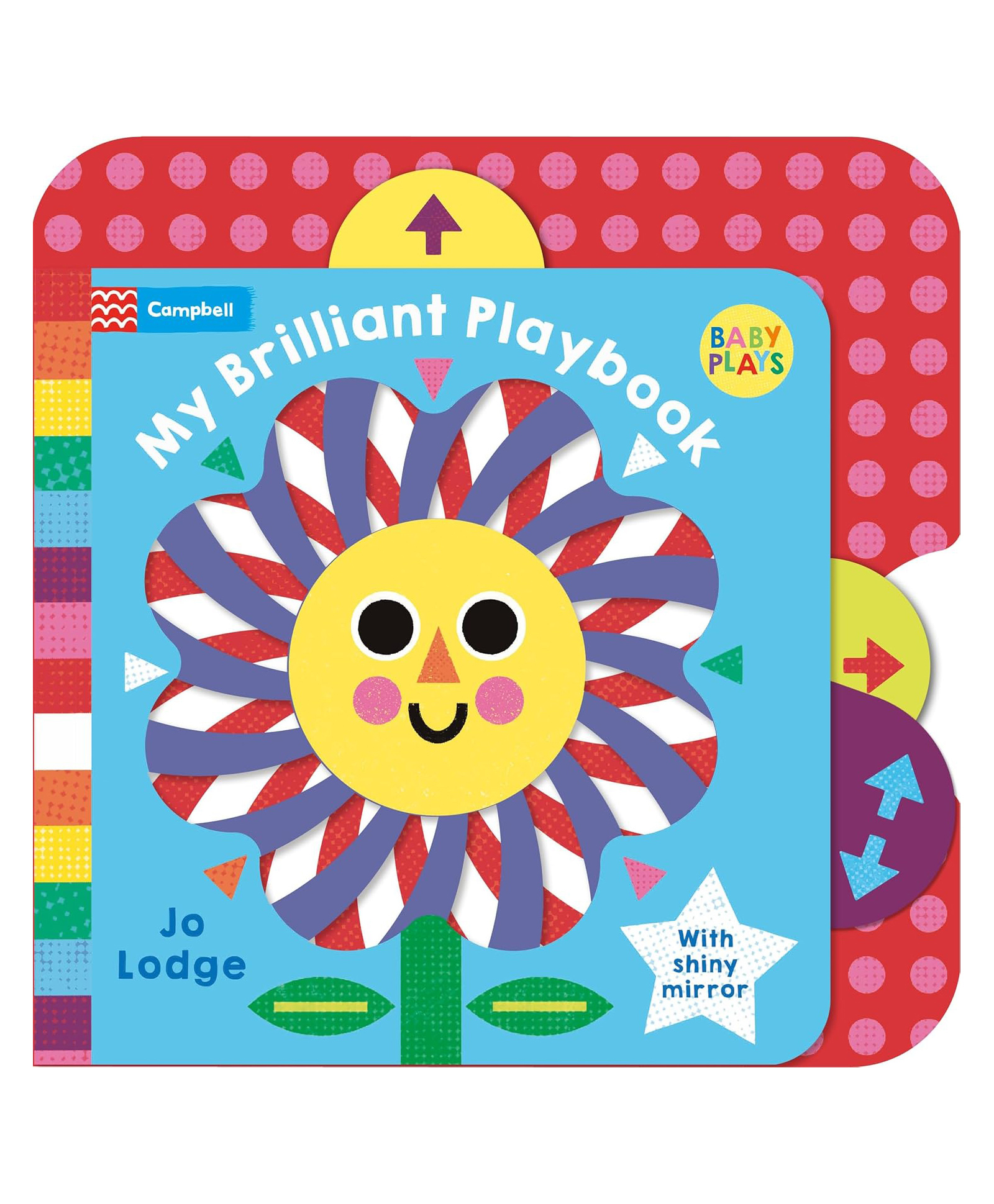 My Brilliant Playbook: A first activity book for babies with sliders lift-the-flaps & a mirror! (Baby Plays, 2) Board Book by Jo Lodge - English-image-43