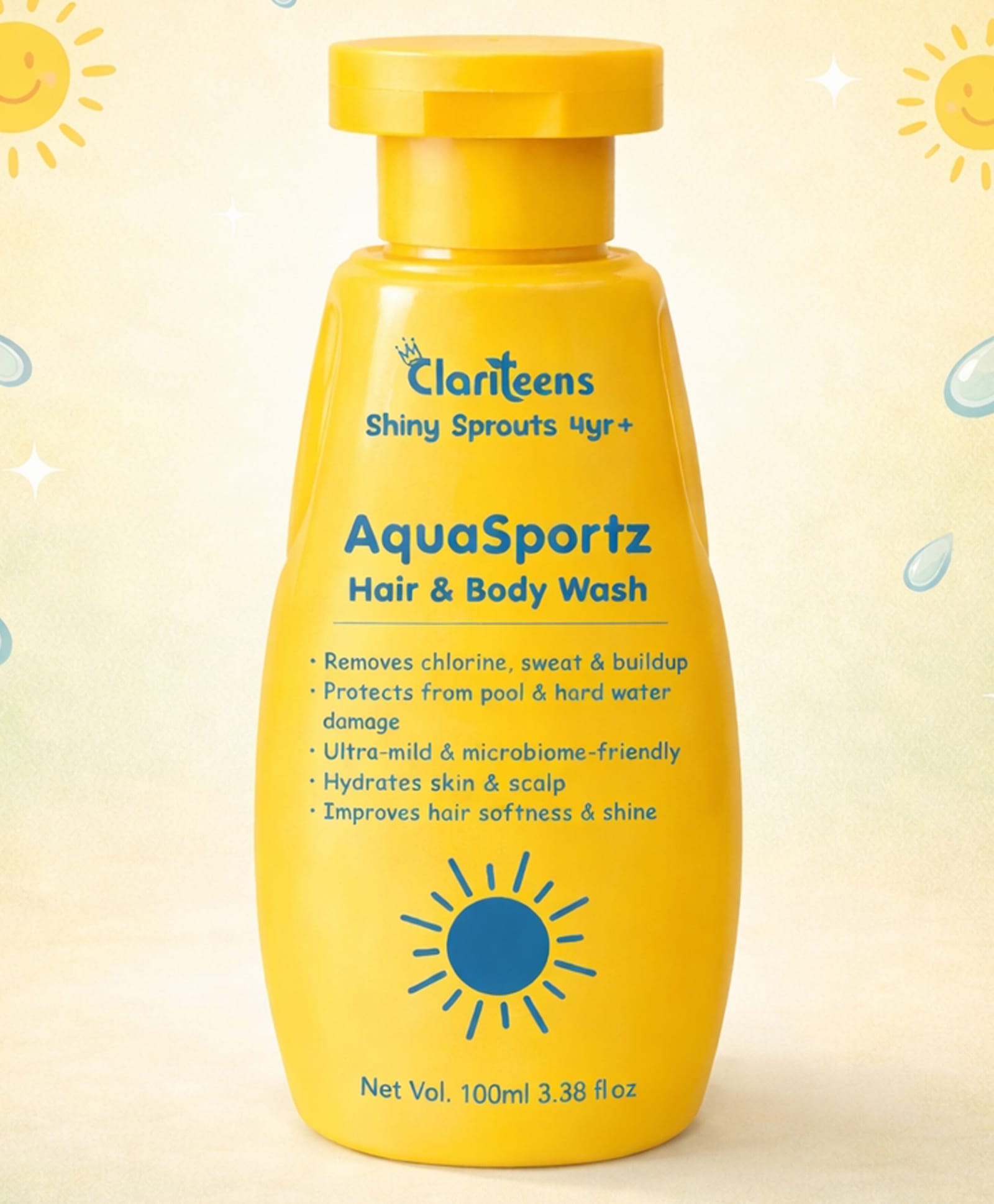 Clariteens AquaSportz Kids 2-in-1 Hair & Body Wash for Swimmers | Removes Chlorine & Hard Water Buildup | Sulfate-Free Cleanser with Rice Protein, Baobab & Squalane | Hydrates, Repairs & Adds Shine-picture-15