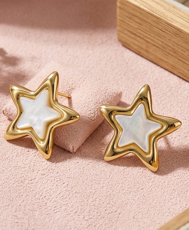 Jewelz Minimal Star Earrings for Women & Girls-picture-2