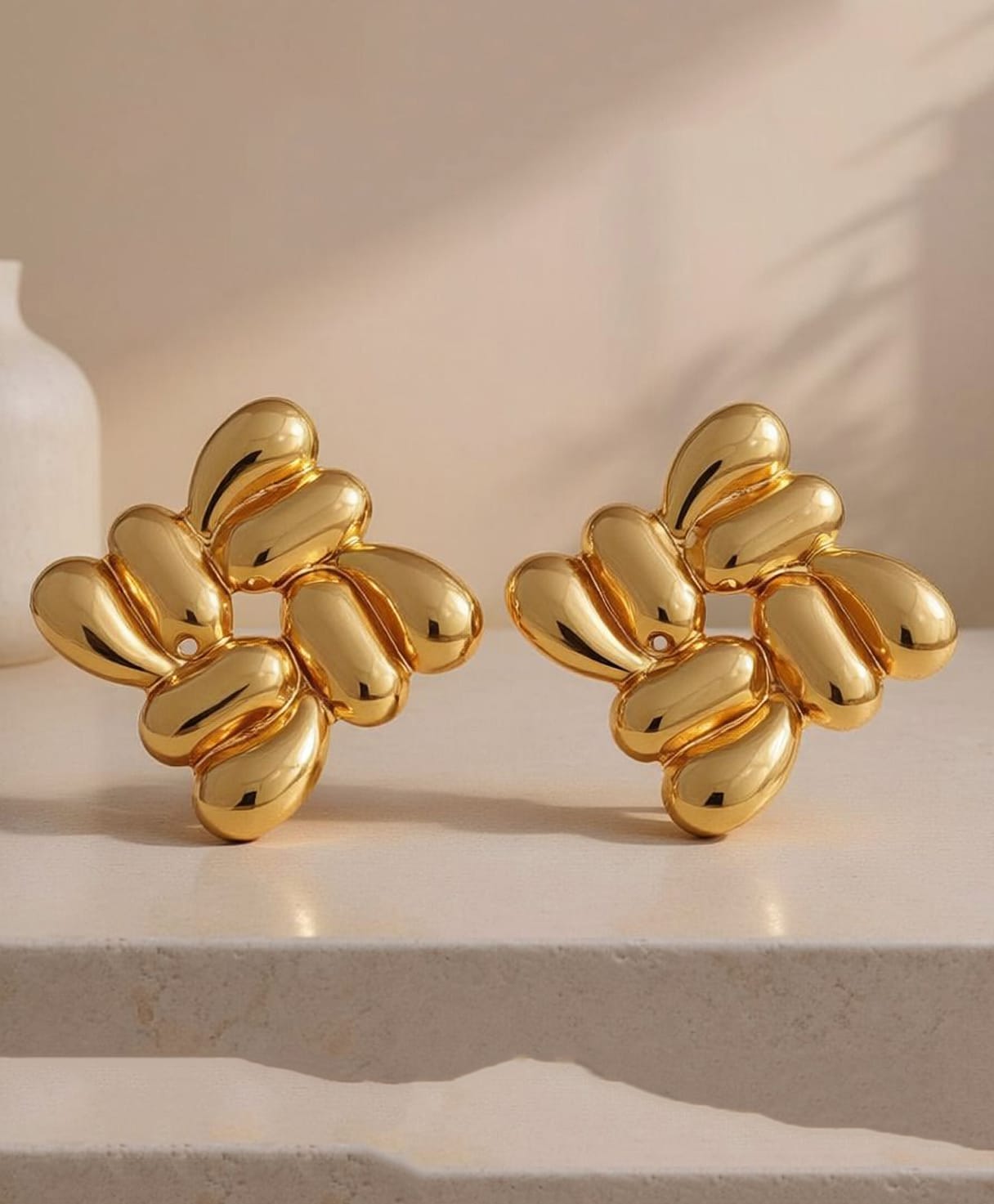 Jewelz Gold Tone Butterfly Stud Earrings for Women & Girls-picture-3