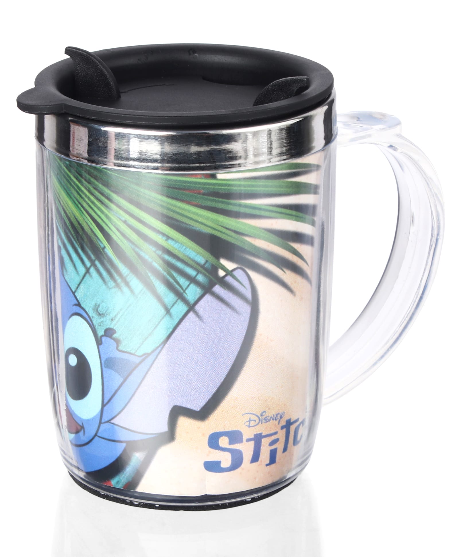 Marvel by SKI Stainless Steel Kids Mug with Lid & Handle Double Wall Insulated, BPA-Free Cherry Mug With Stitch Print- 350 ml-image-19