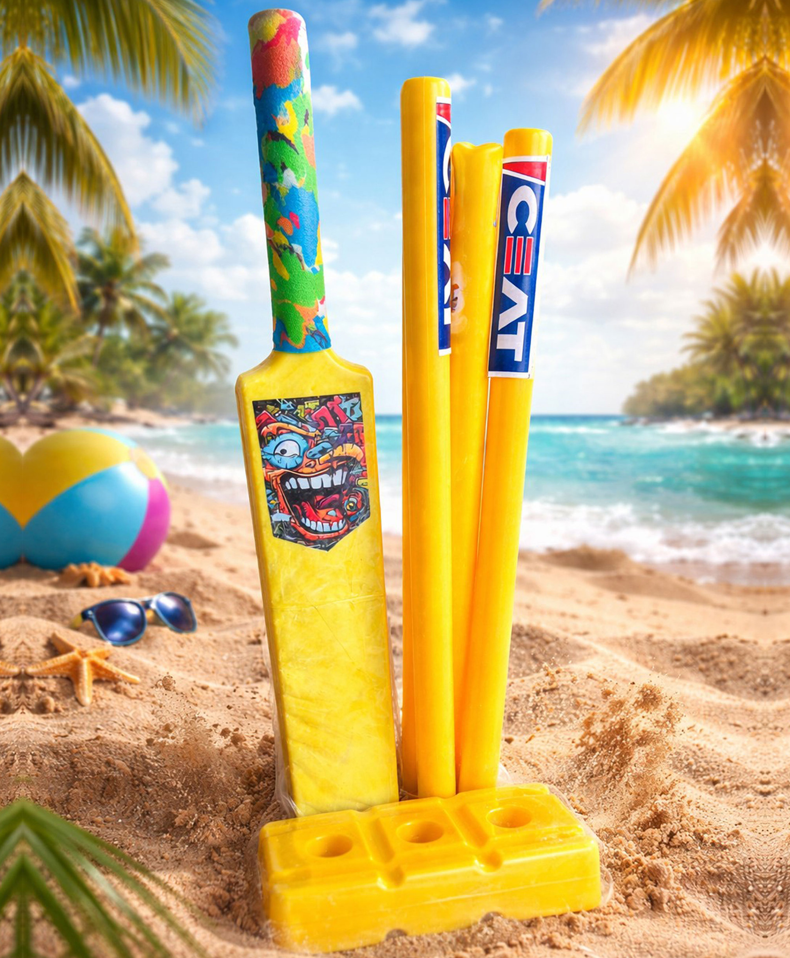 Yunicorn Max Kids Plastic Yellow Cricket Set-image-24