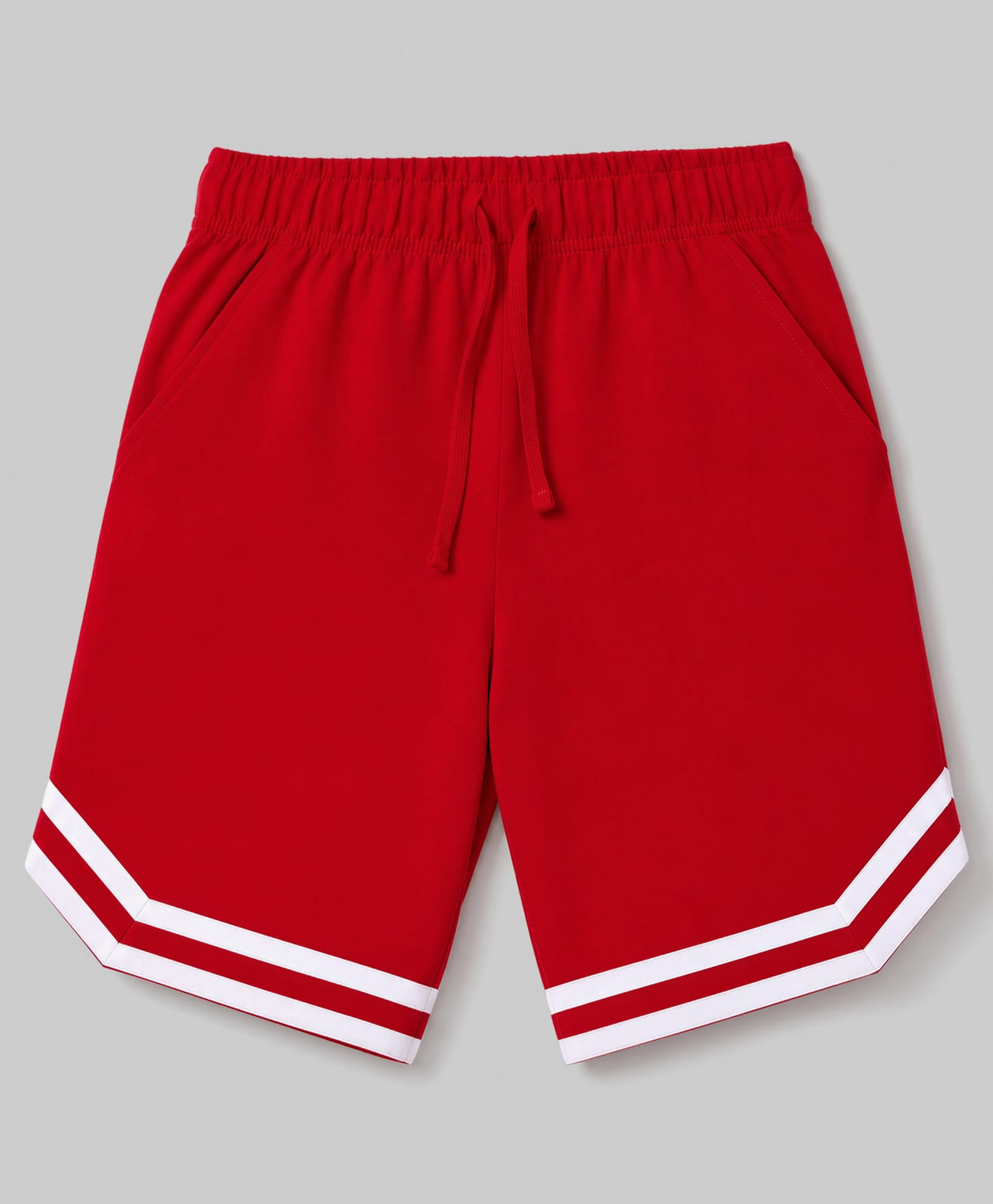 Honeyhap Premium 100% Cotton Single Jersey Knit Solid Shorts with Bio Finish - High Risk Red-picture-25
