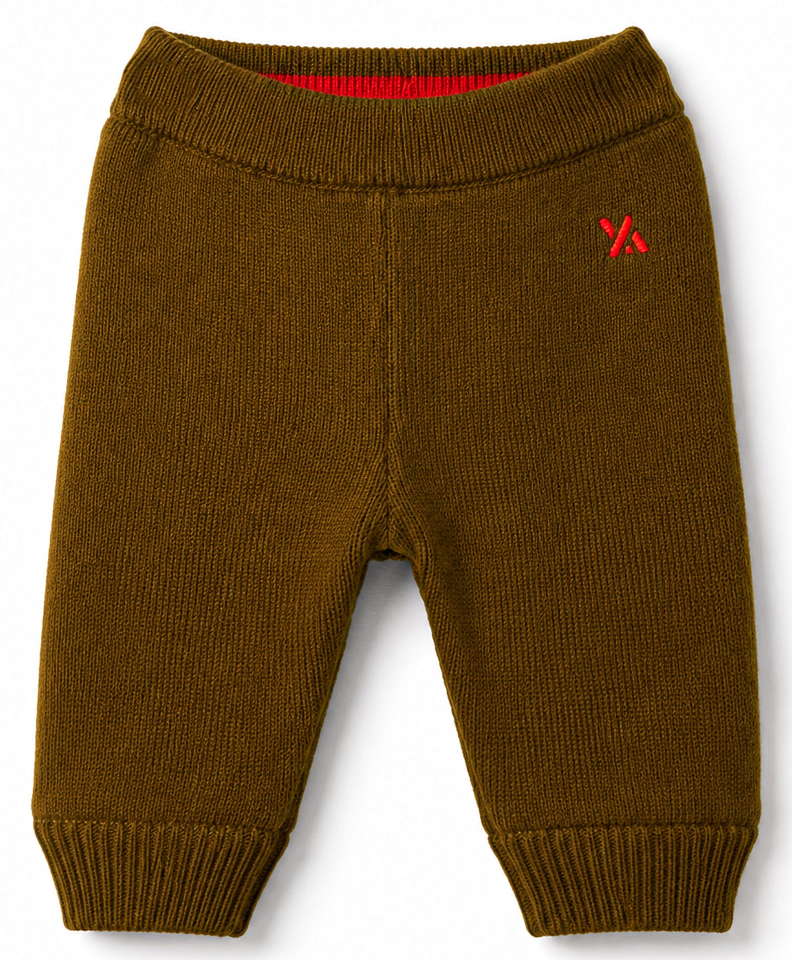 Yellow Apple Knit Full Length Solid Colour Woolen Lounge Pant - Brown-picture-24