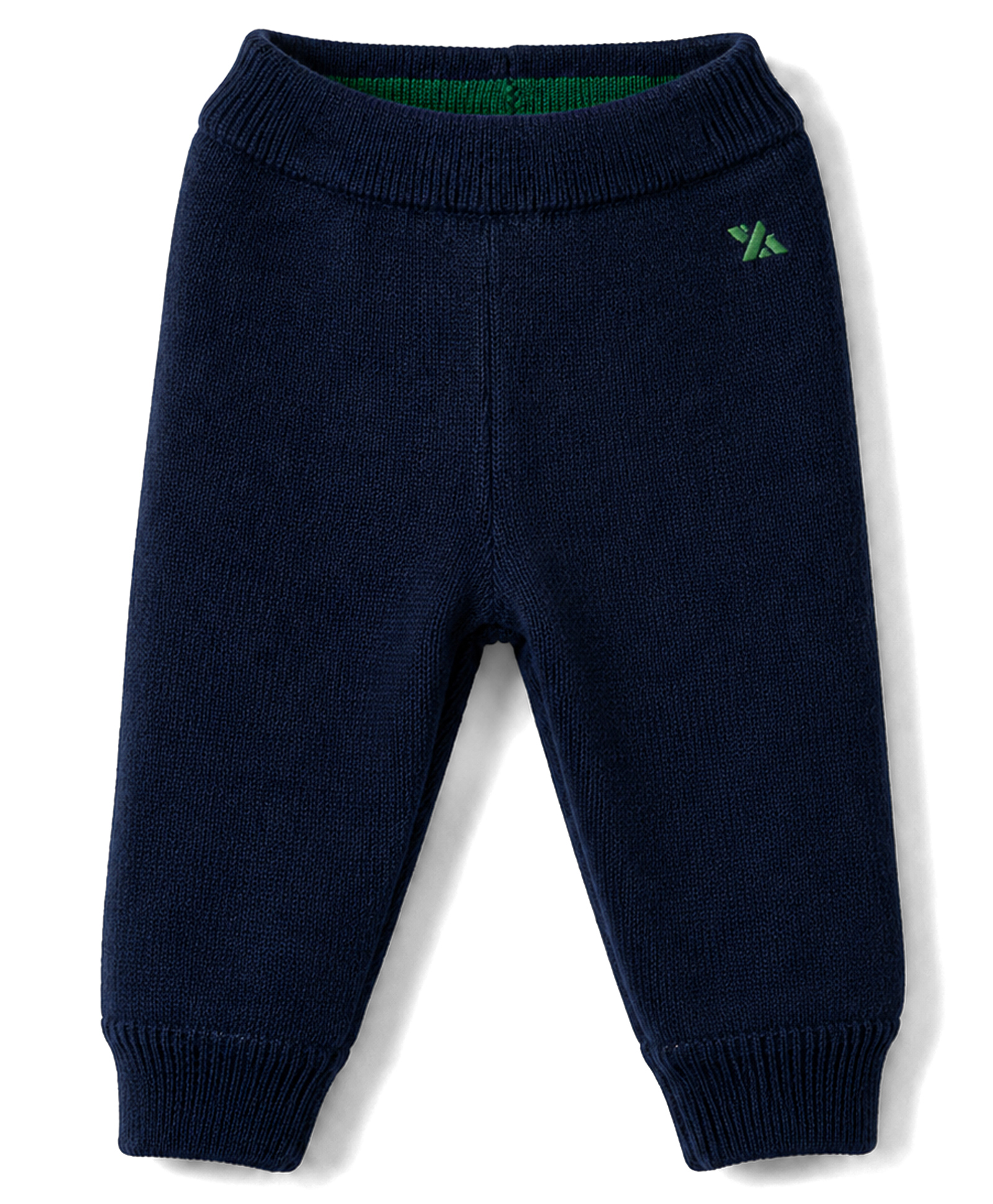 Yellow Apple Knit Full Length Solid Colour Woolen Lounge Pant - Navy-picture-12