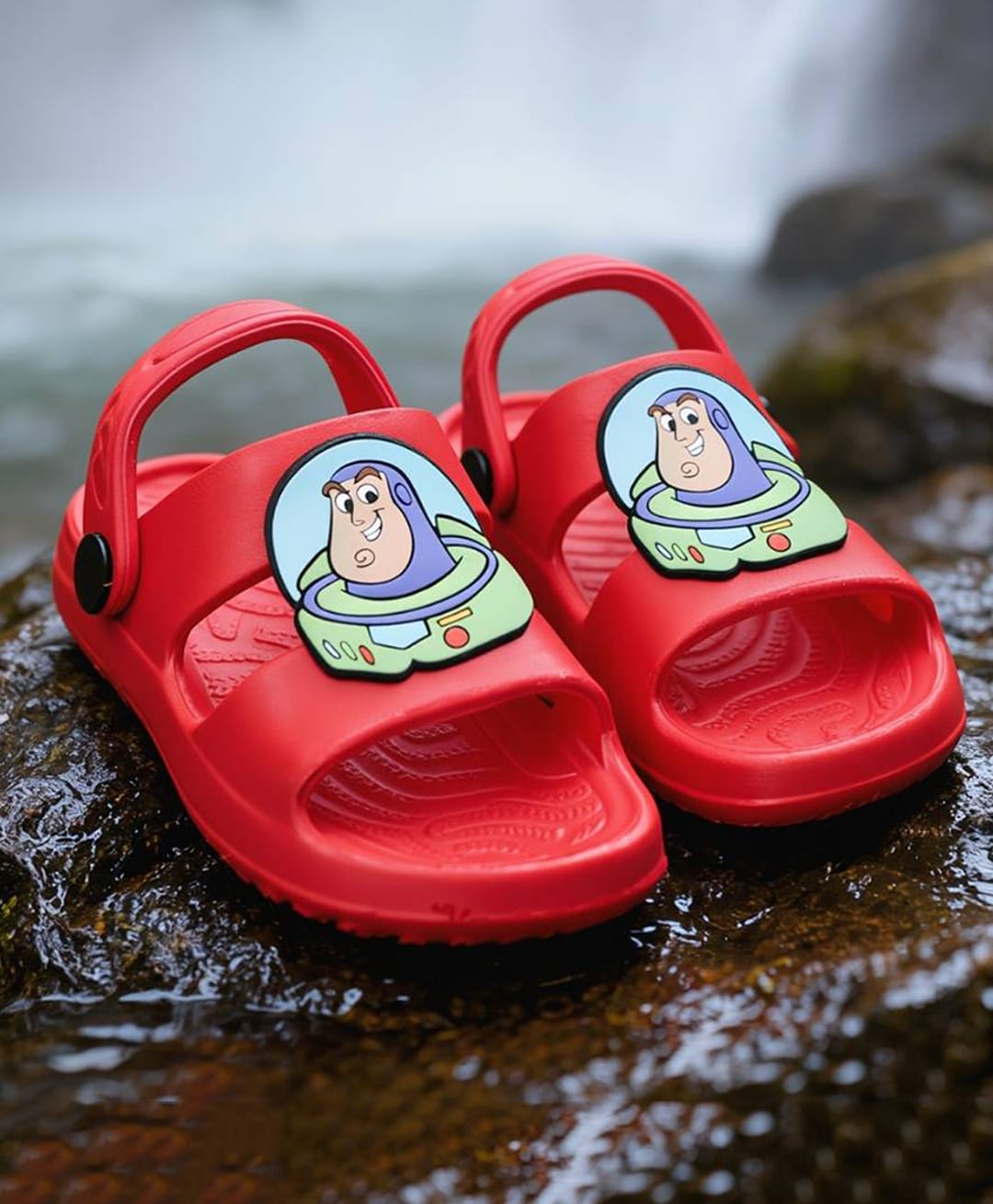 Yellow Bee Disney Pixar Toy Story Featuring Buzz Lightyear Applique Detailed Slingback Sandals - Red-picture-17