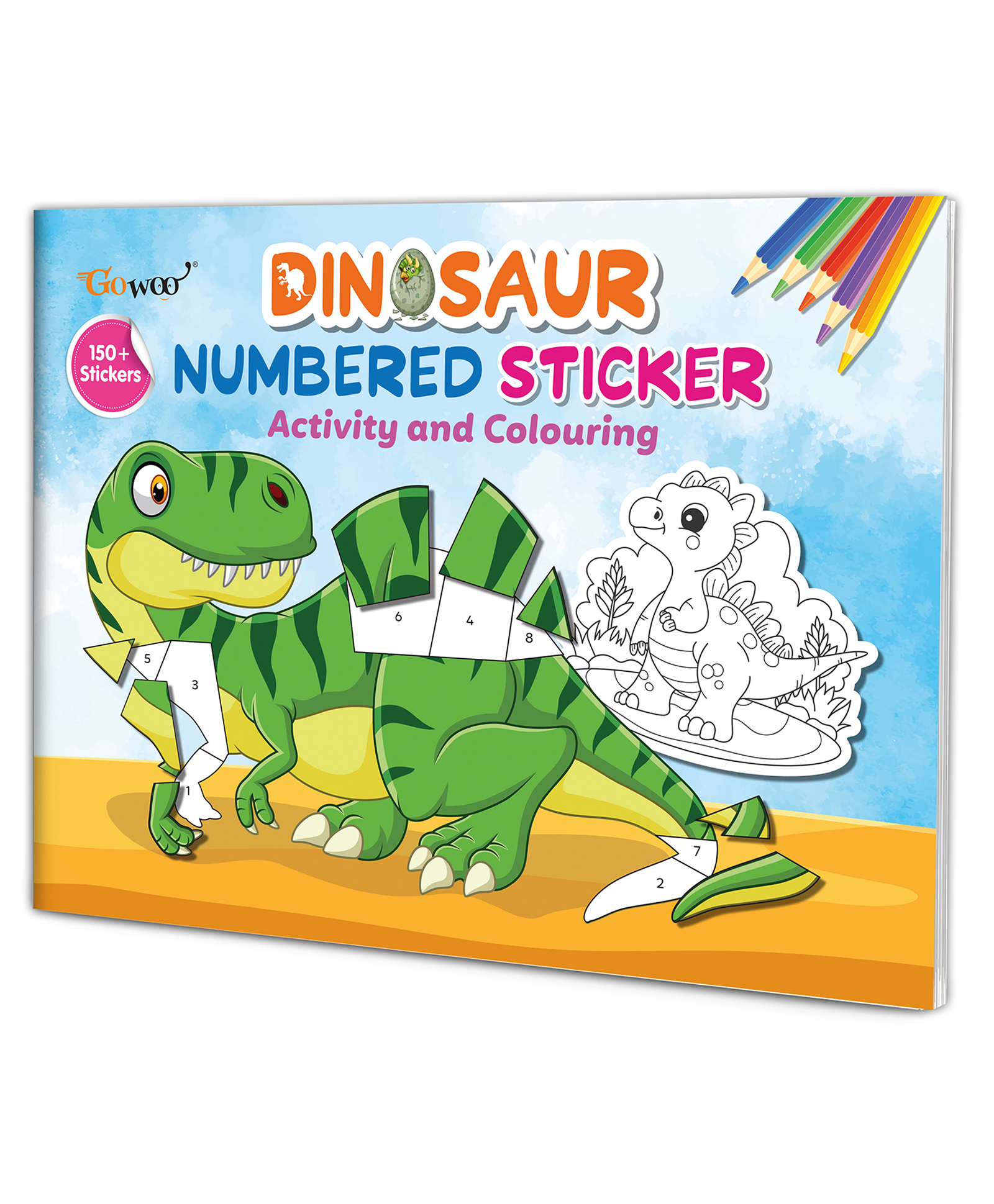 gowoo Space Numbered Sticker Activity and Colouring Book for Kid Educational Book for Young Learners, Fun Sticker Adventure Activity Book with Over 150+ Stickers - English-picture-10